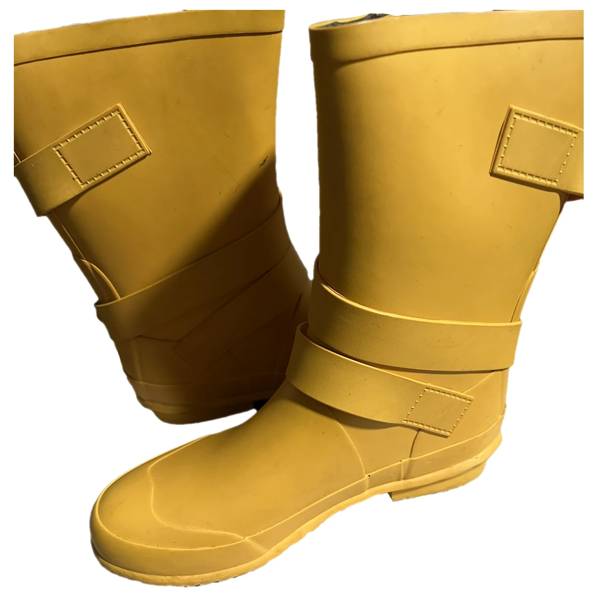 Pre-owned Burberry Ankle Boots In Yellow