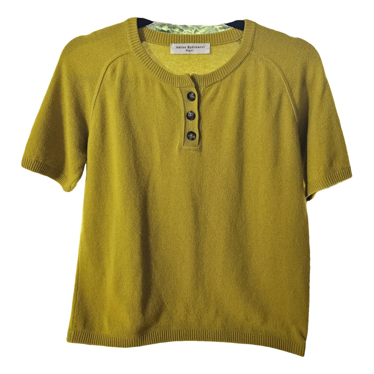 Pre-owned Amina Rubinacci Cashmere Knitwear In Yellow