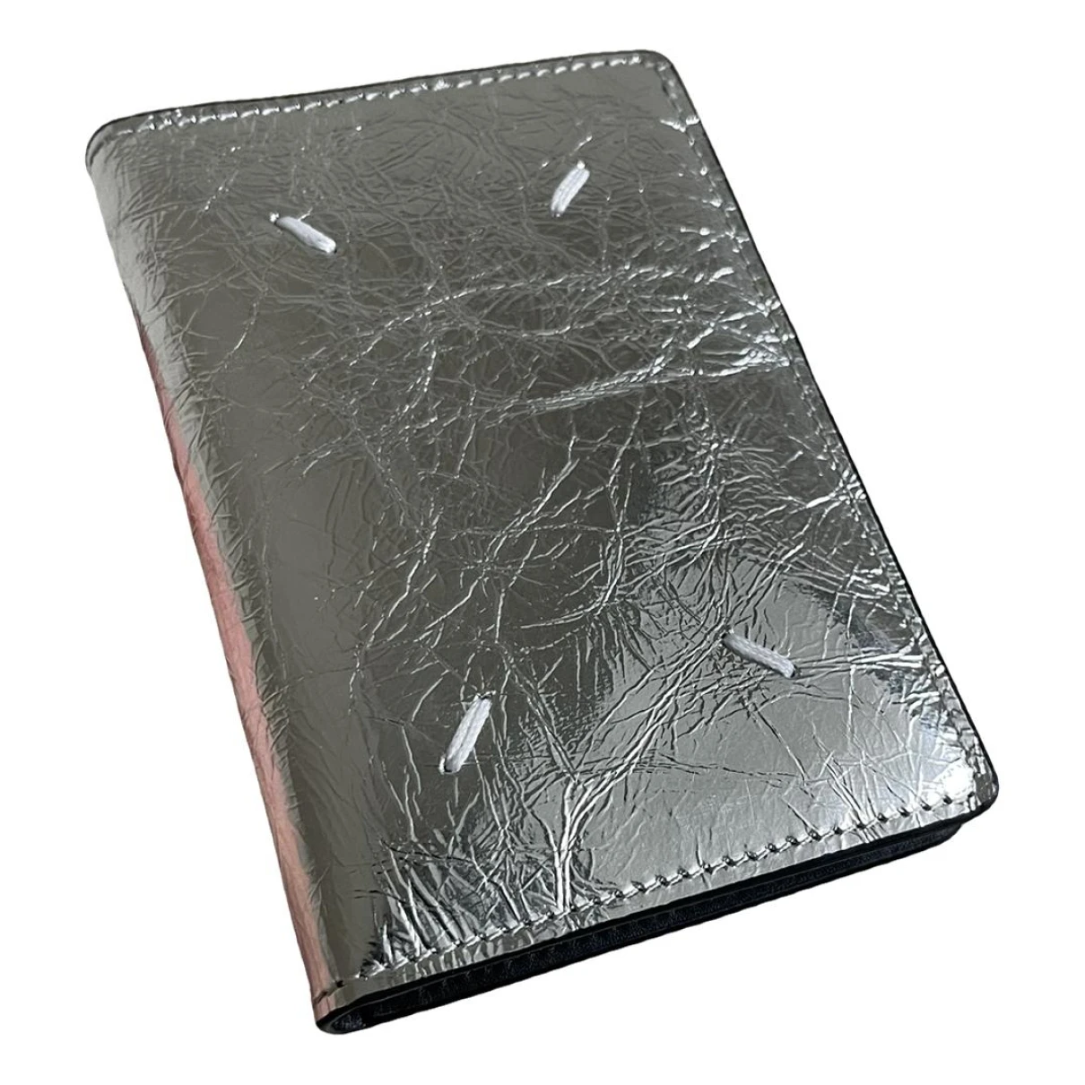 Pre-owned Maison Margiela Leather Wallet In Silver