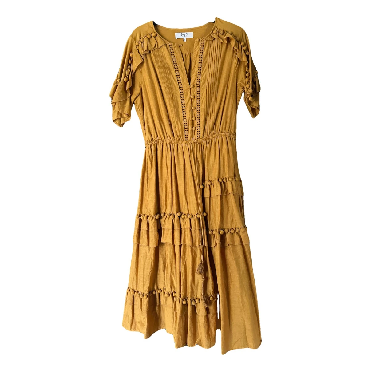 Pre-owned Sea New York Mid-length Dress In Gold