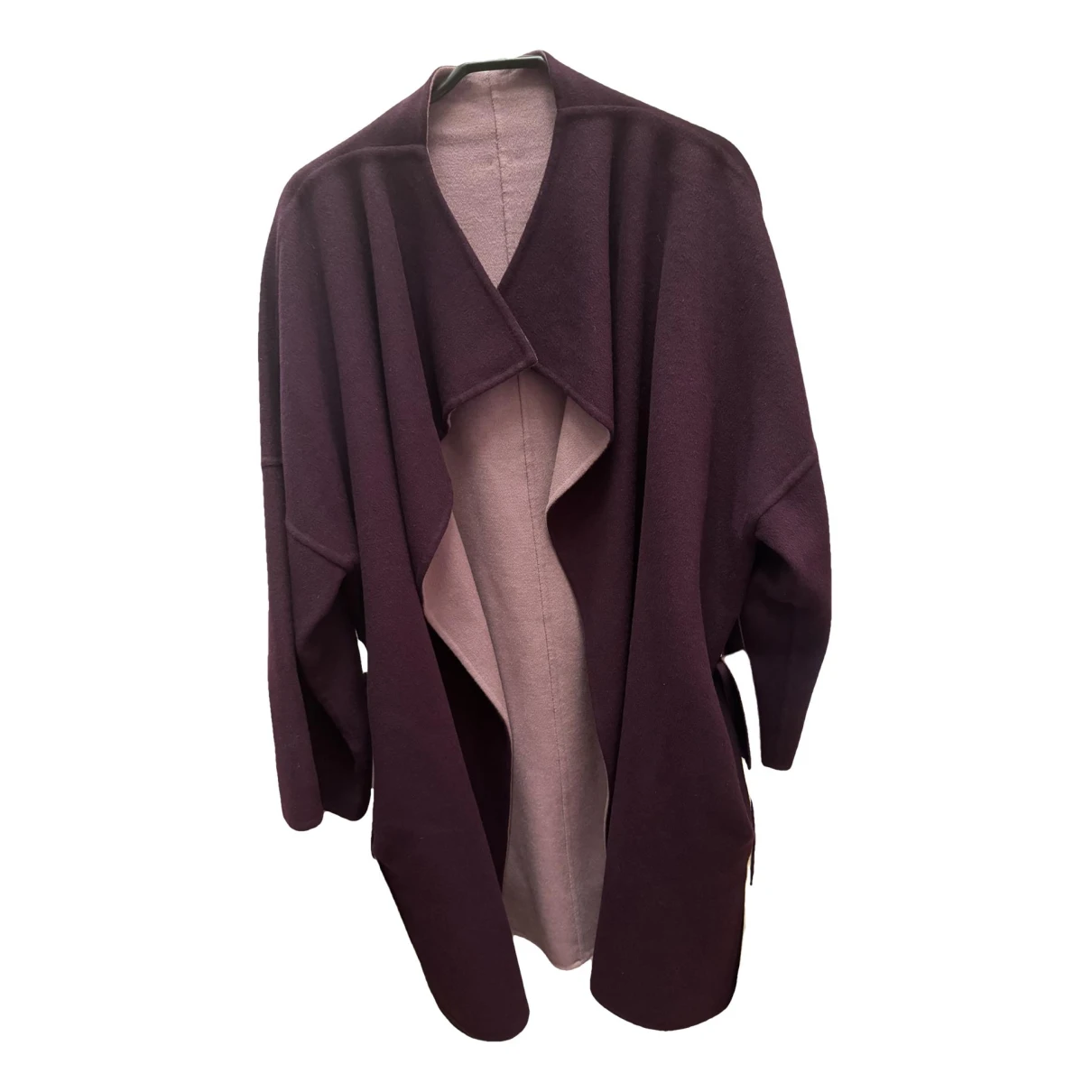 Pre-owned Luisa Spagnoli Wool Coat In Purple
