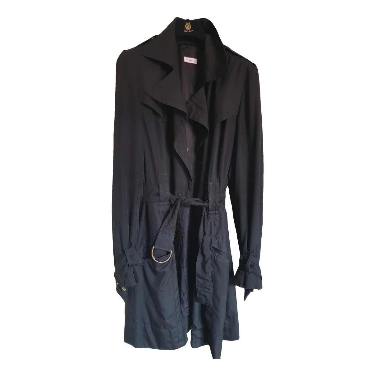 Pre-owned Max & Co Trench Coat In Black