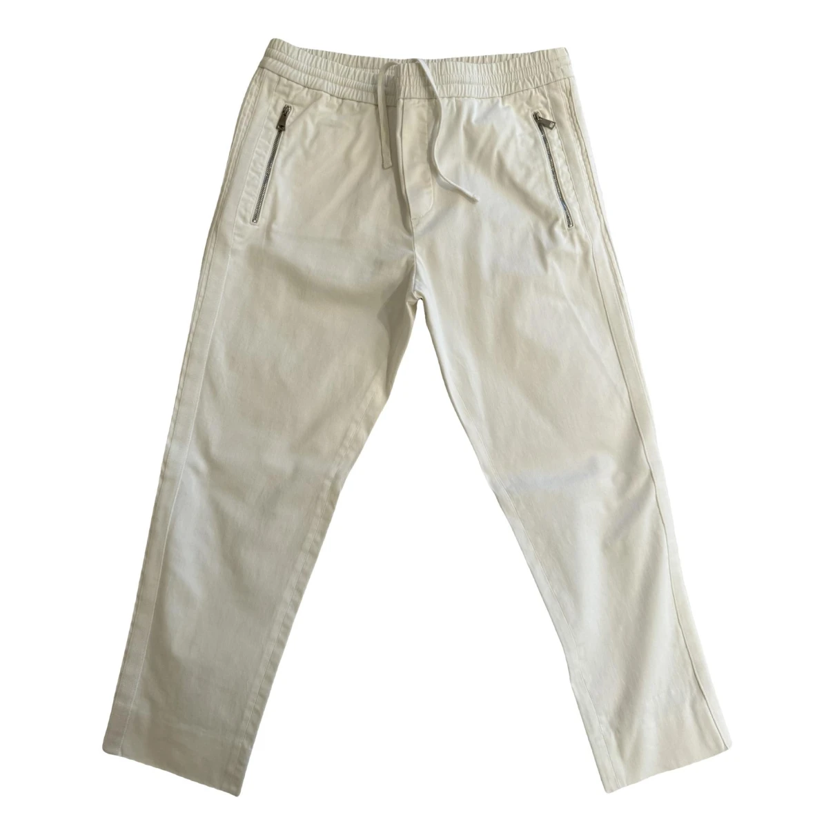 Pre-owned Paolo Pecora Trousers In White