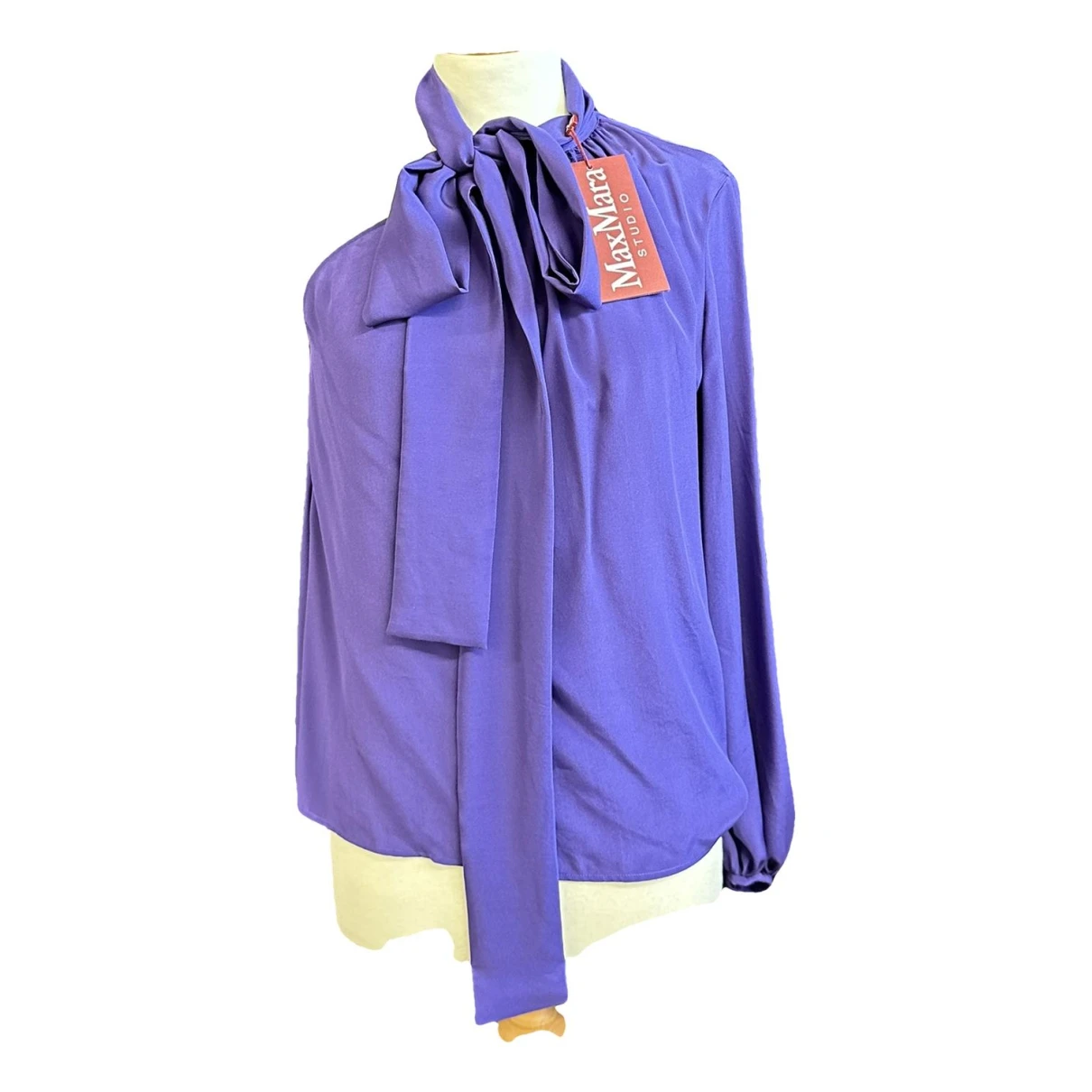 Pre-owned Max Mara Silk Shirt In Purple