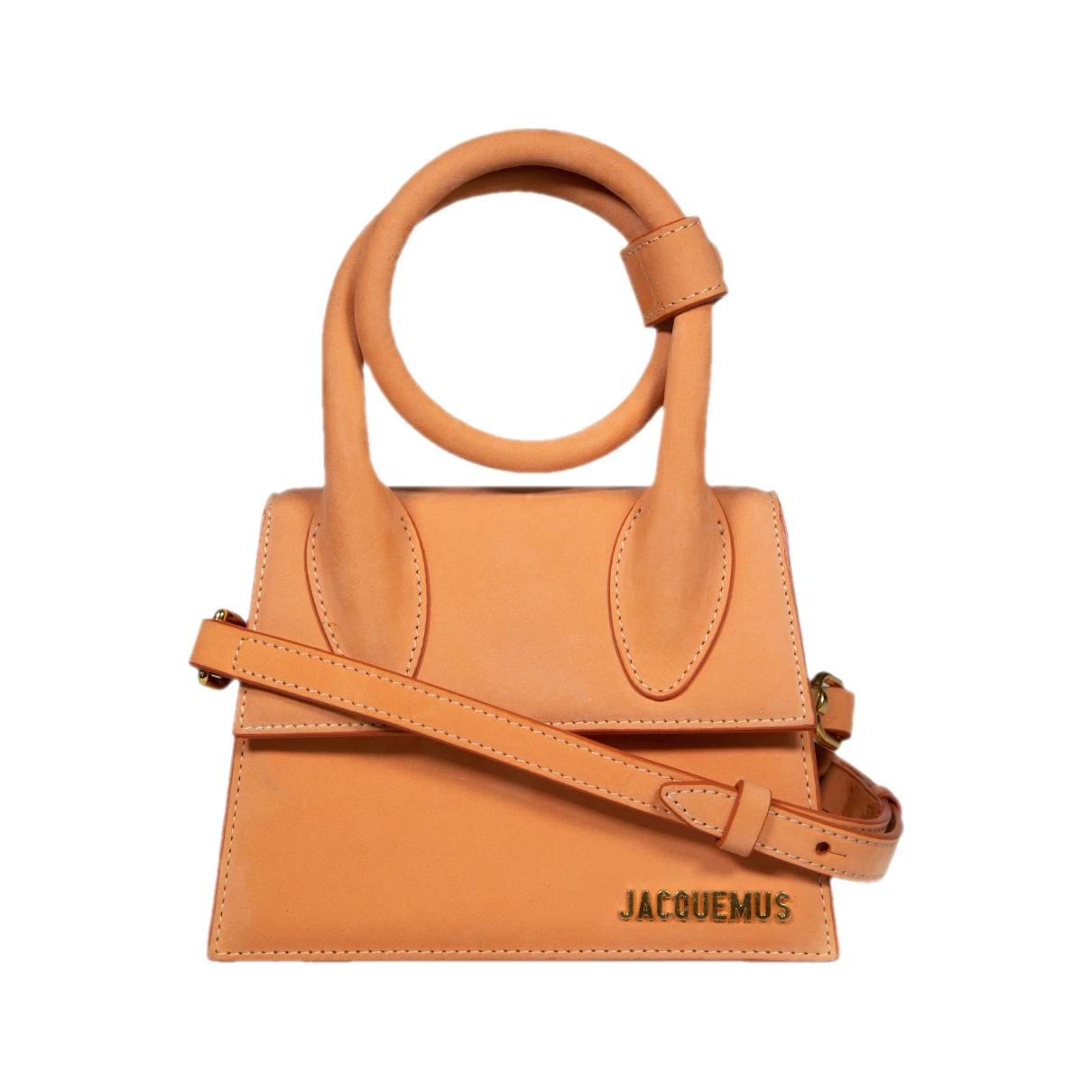 Pre-owned Jacquemus Le Chiquito Noeud Leather Handbag In Orange