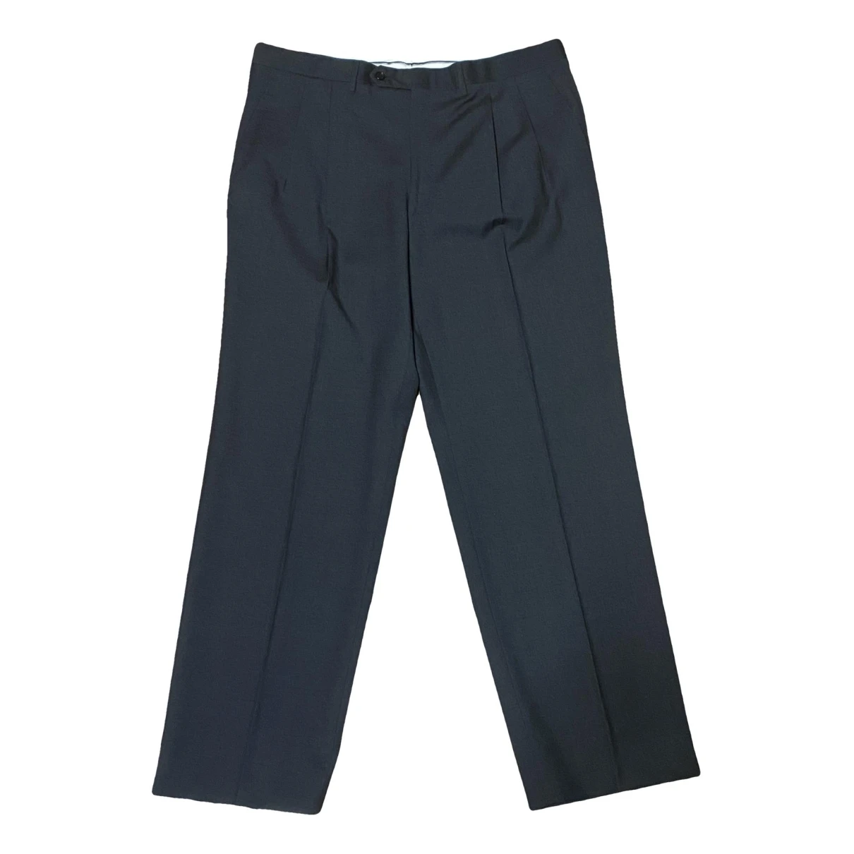Pre-owned Canali Wool Trousers In Grey