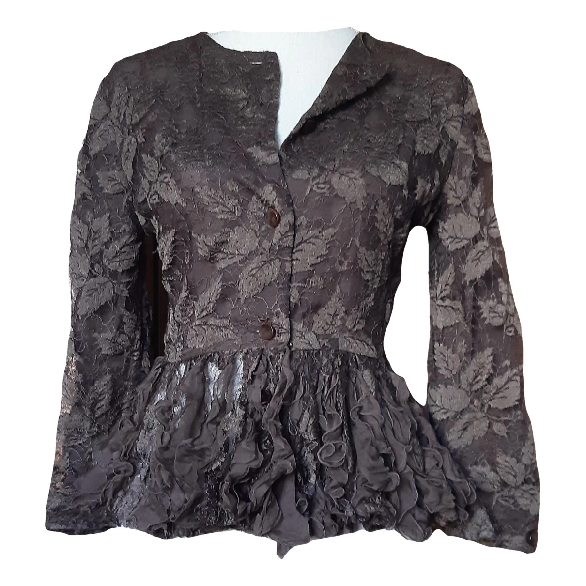 Pre-owned Valentino Silk Top In Brown