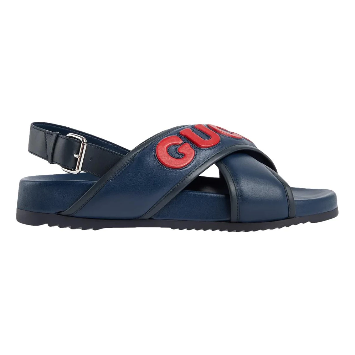 Pre-owned Gucci Leather Sandals In Blue