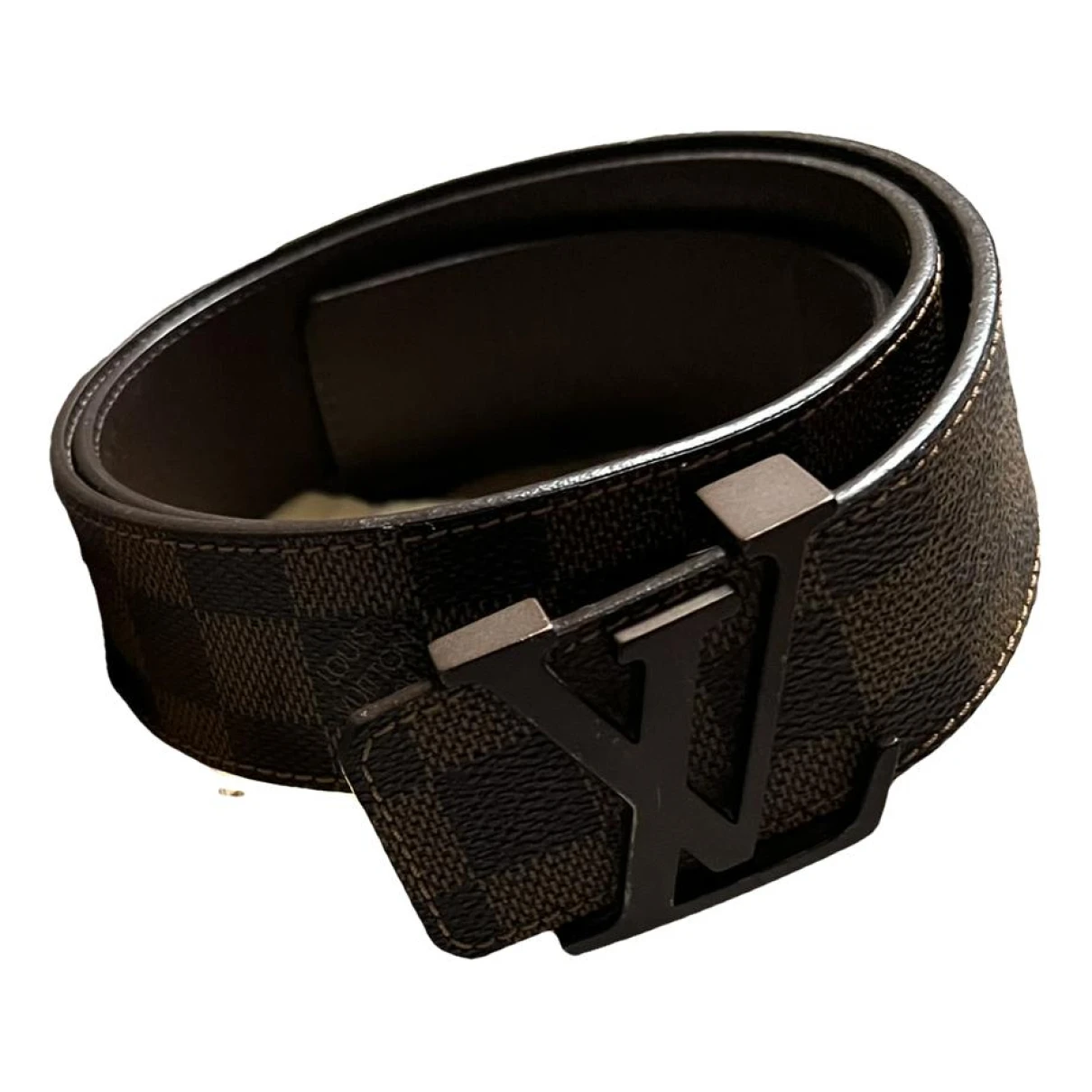 Pre-owned Louis Vuitton Signature Leather Belt In Brown