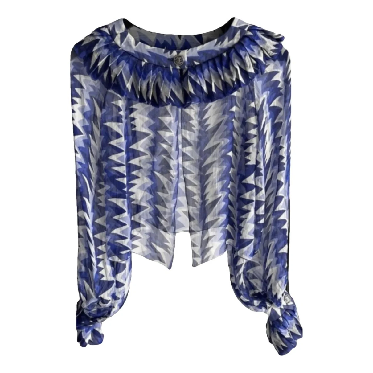 Pre-owned Chanel Silk Blouse In Blue