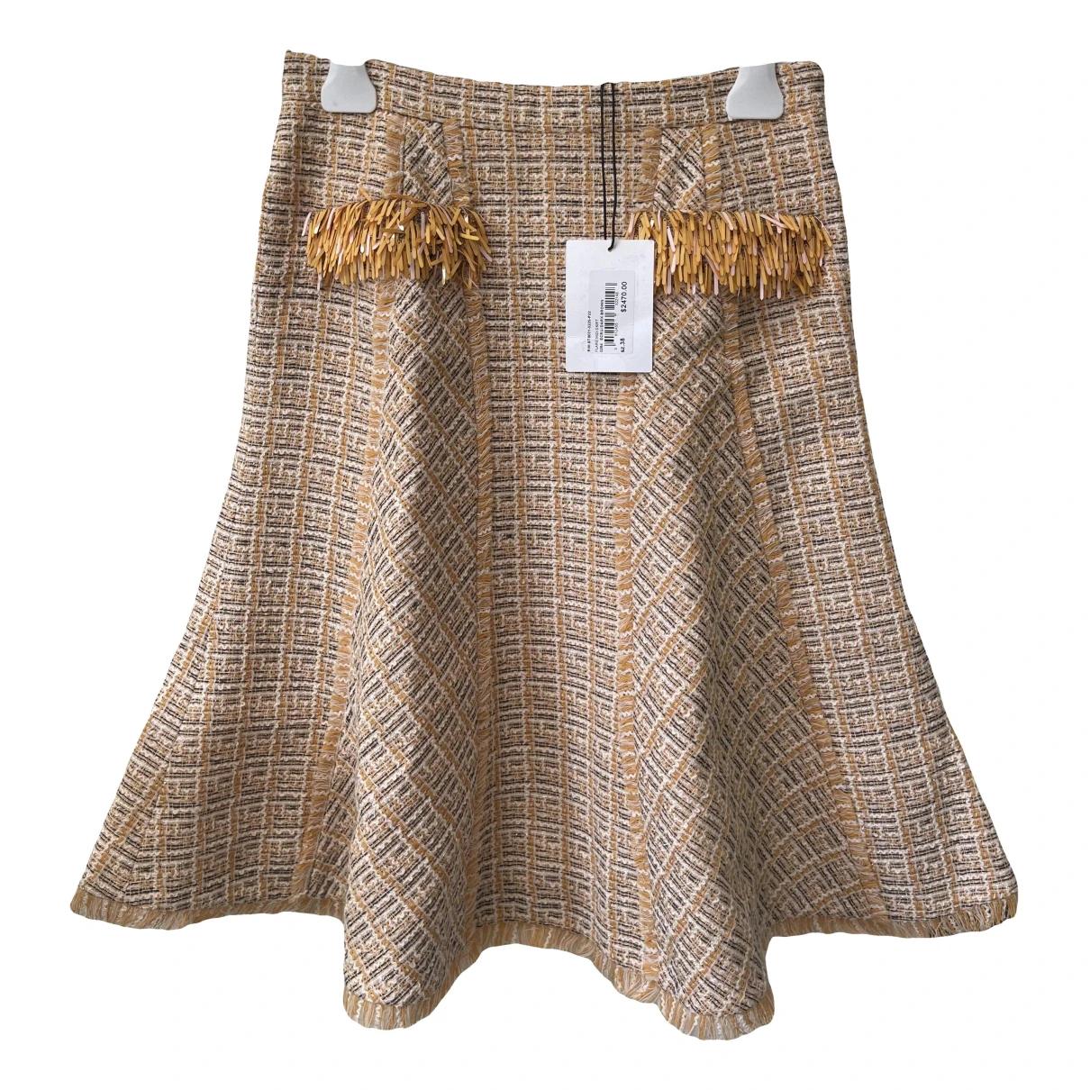 Pre-owned Lanvin Tweed Mid-length Skirt In Multicolour