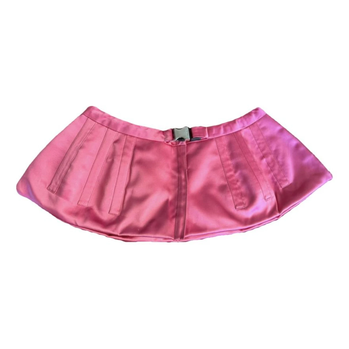Pre-owned Prada Silk Belt In Pink