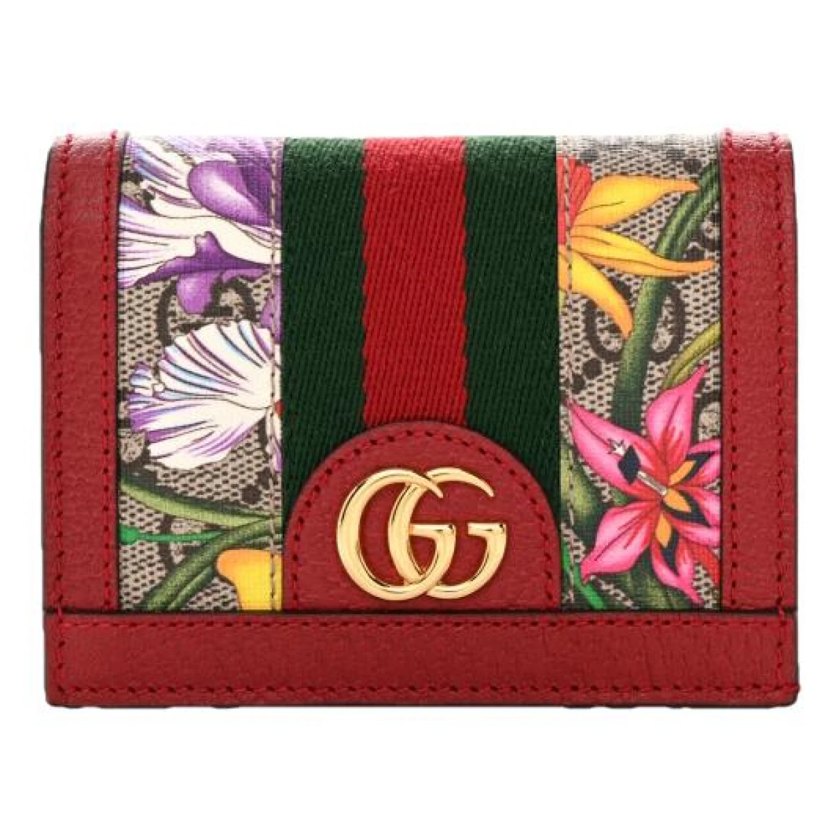 Pre-owned Gucci Ophidia Leather Wallet In Multicolour