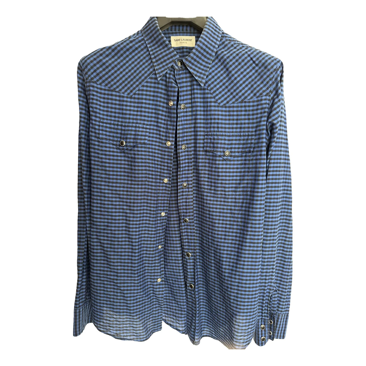 Pre-owned Saint Laurent Silk Shirt In Blue