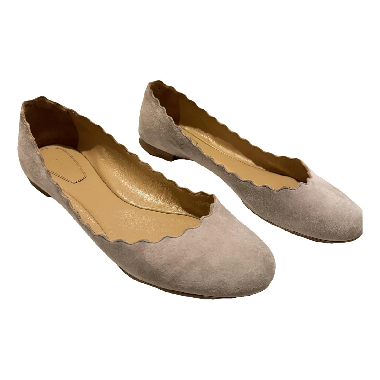 Pre-owned Chloé Flats In Grey