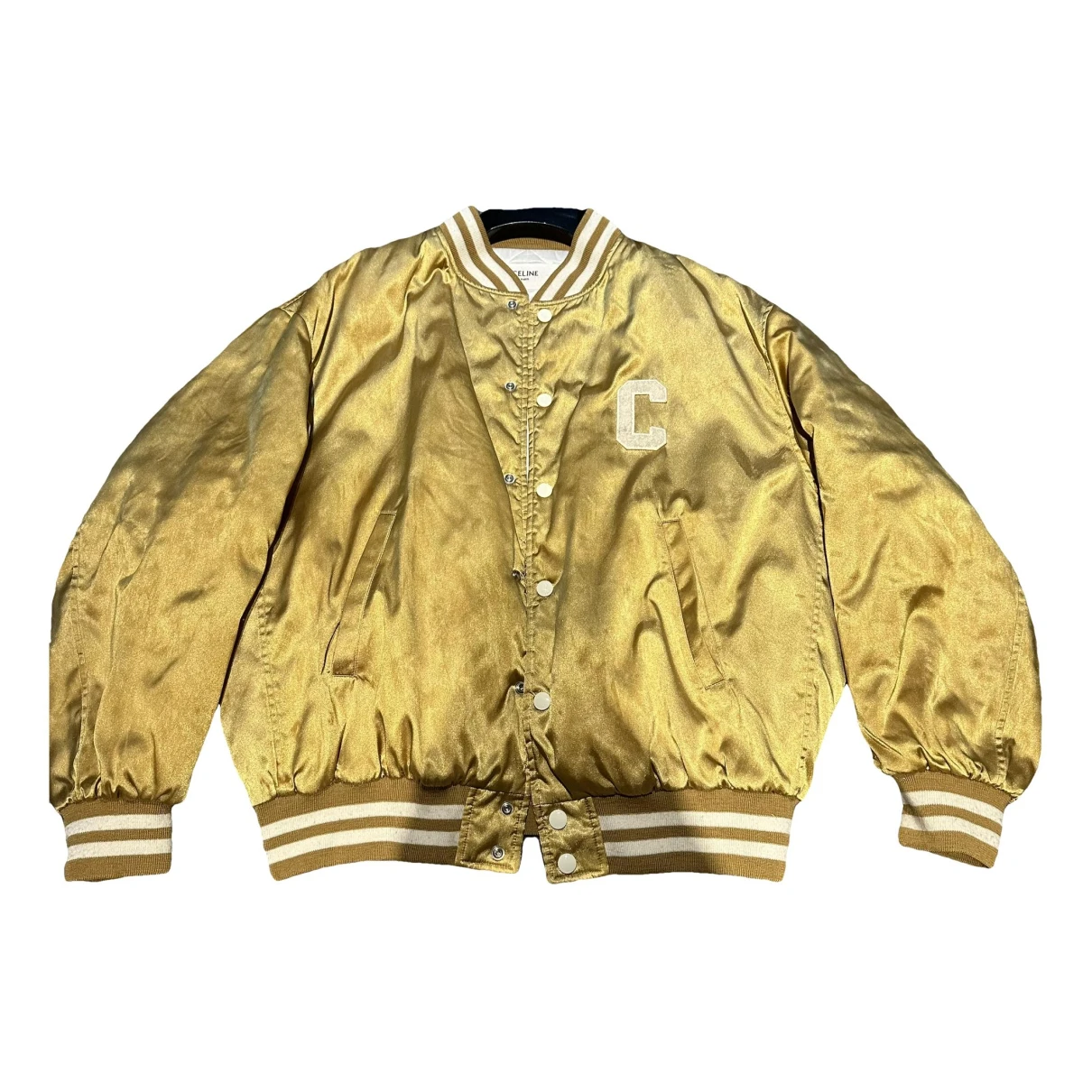 Pre-owned Celine Silk Jacket In Gold