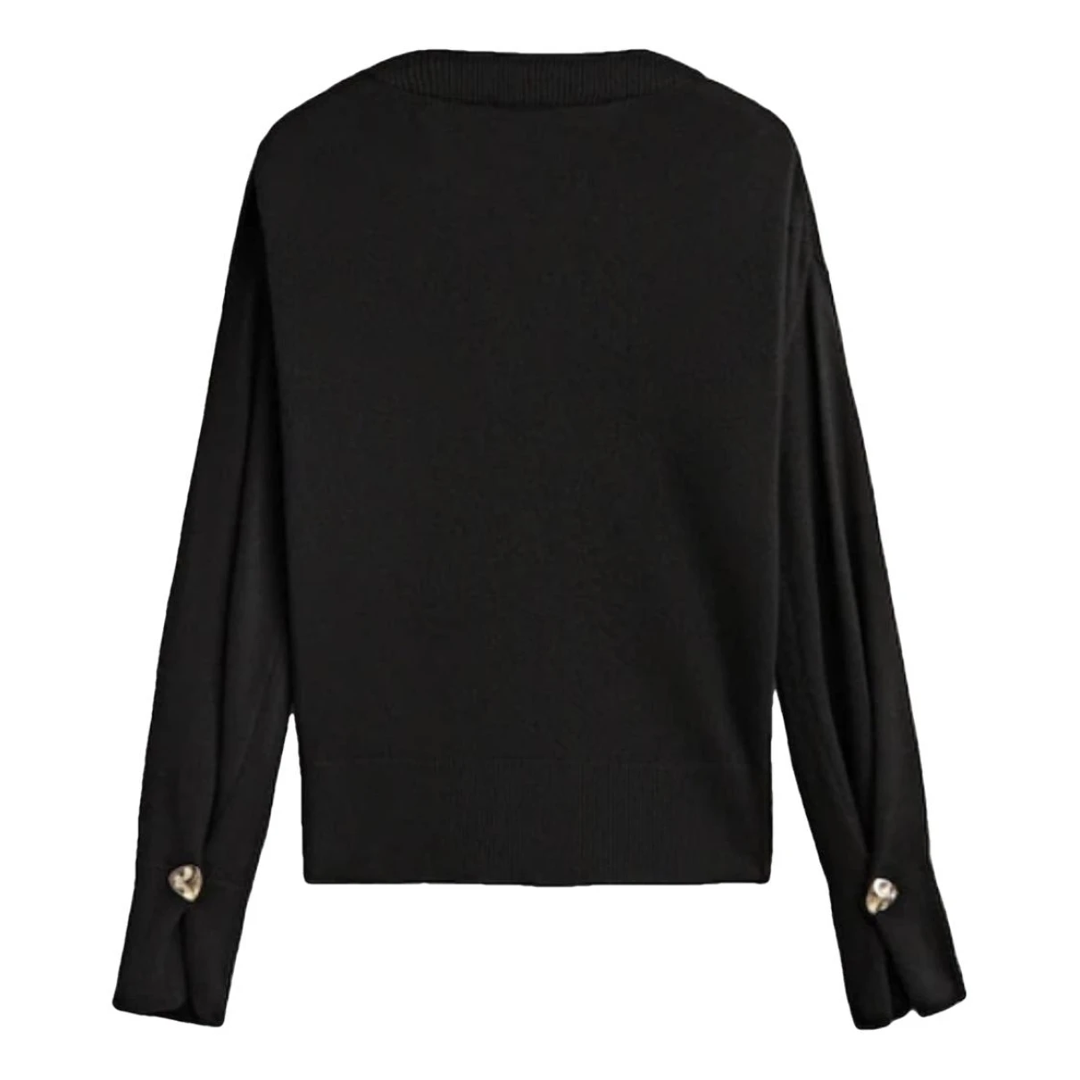 Pre-owned Massimo Dutti Wool Sweatshirt In Black