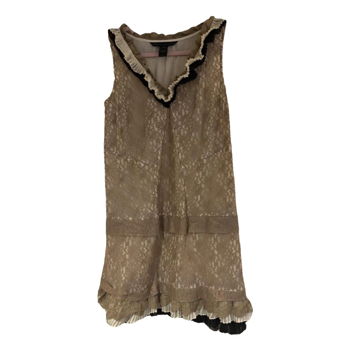 Pre-owned Marc By Marc Jacobs Silk Mini Dress In Gold