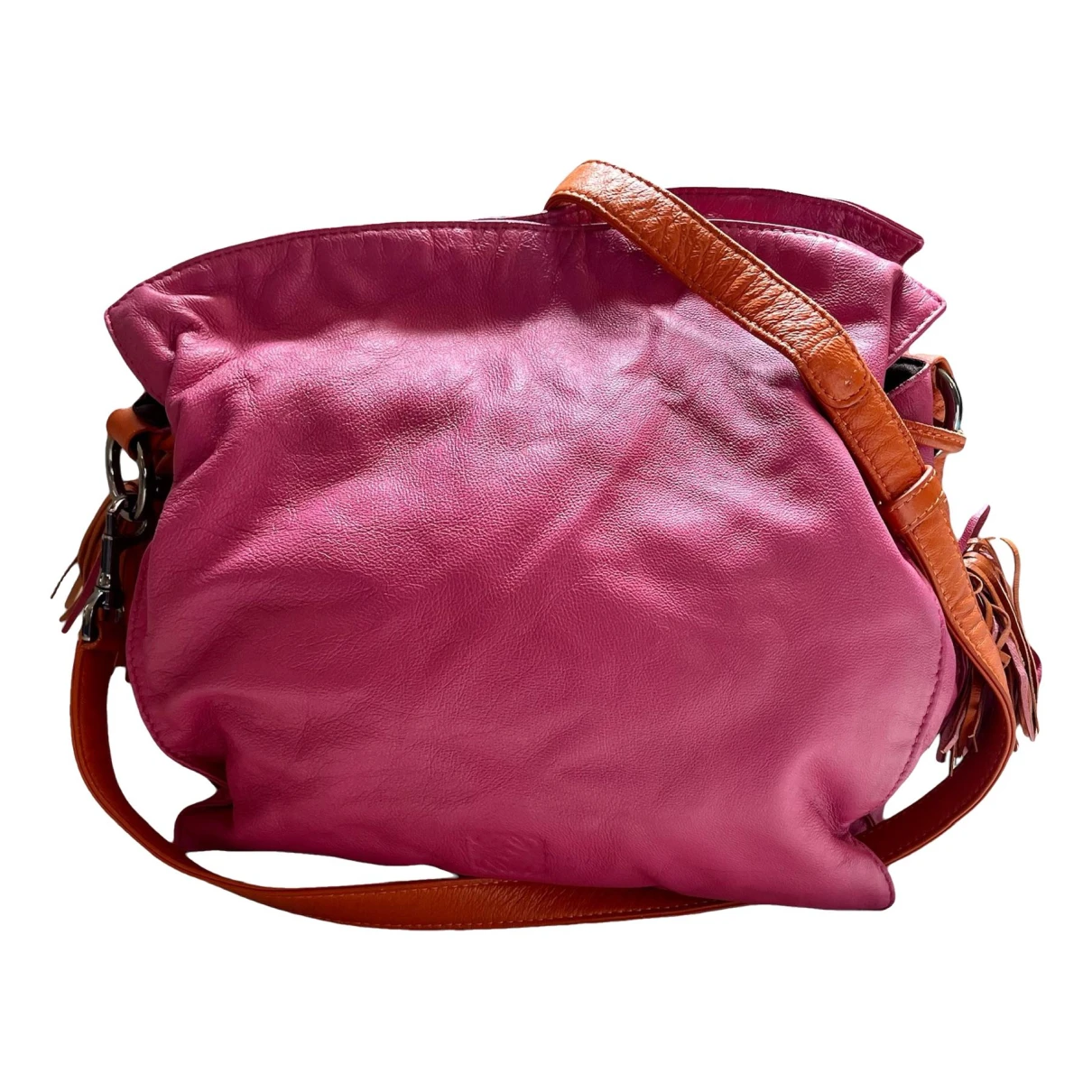 Pre-owned Loewe Flamenco Leather Crossbody Bag In Pink