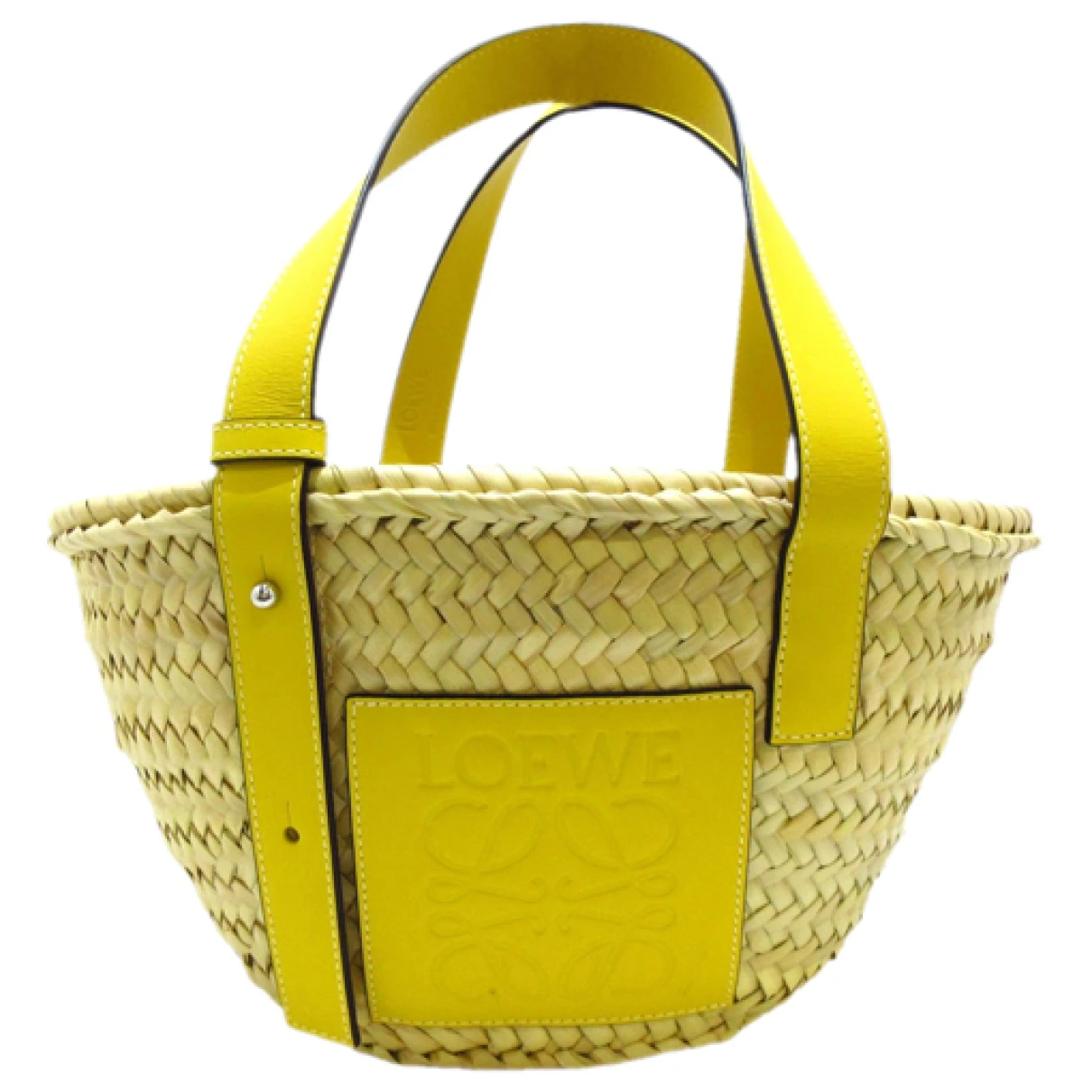 Pre-owned Loewe Basket Bag Tote In Yellow