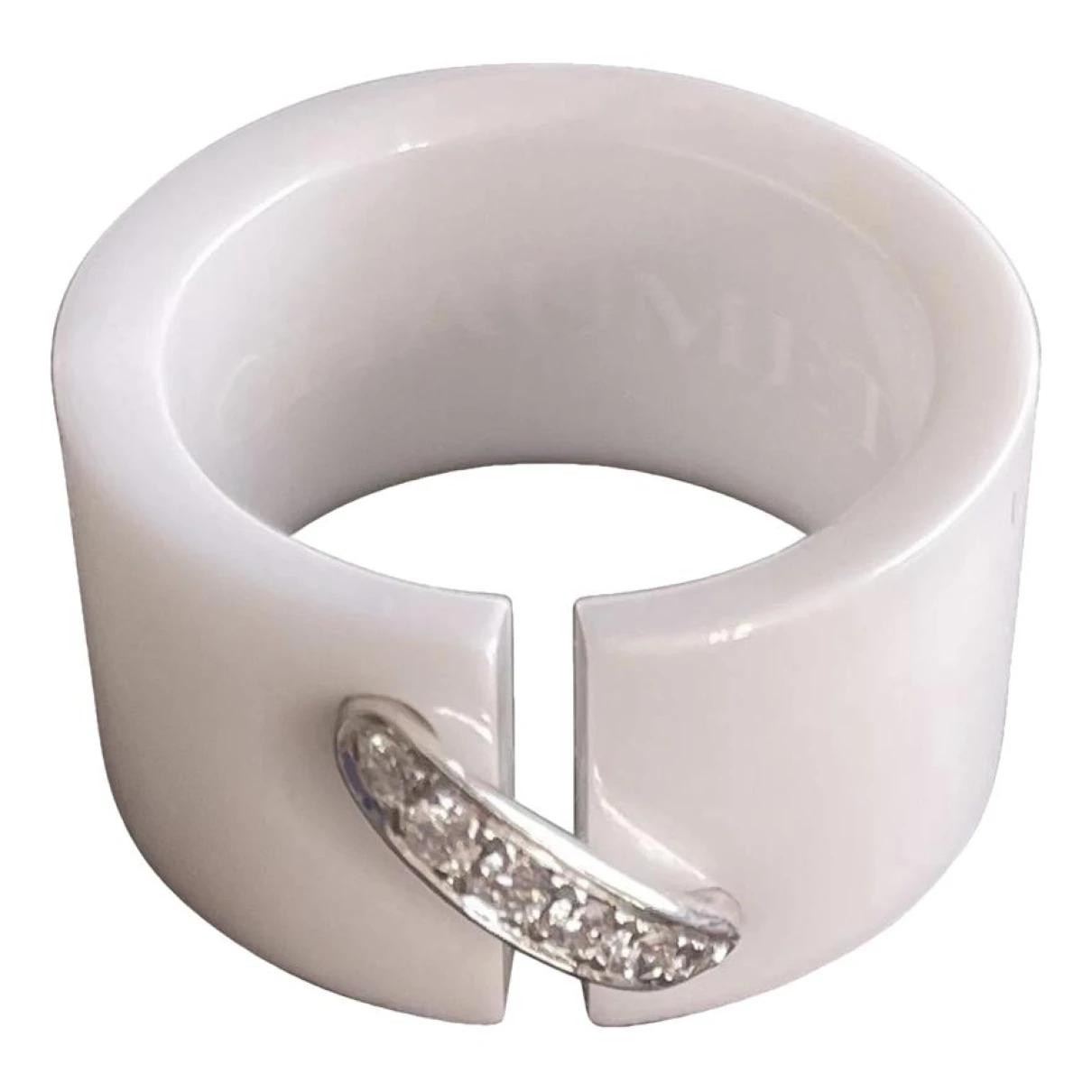 Pre-owned Chaumet Ceramic Ring In White
