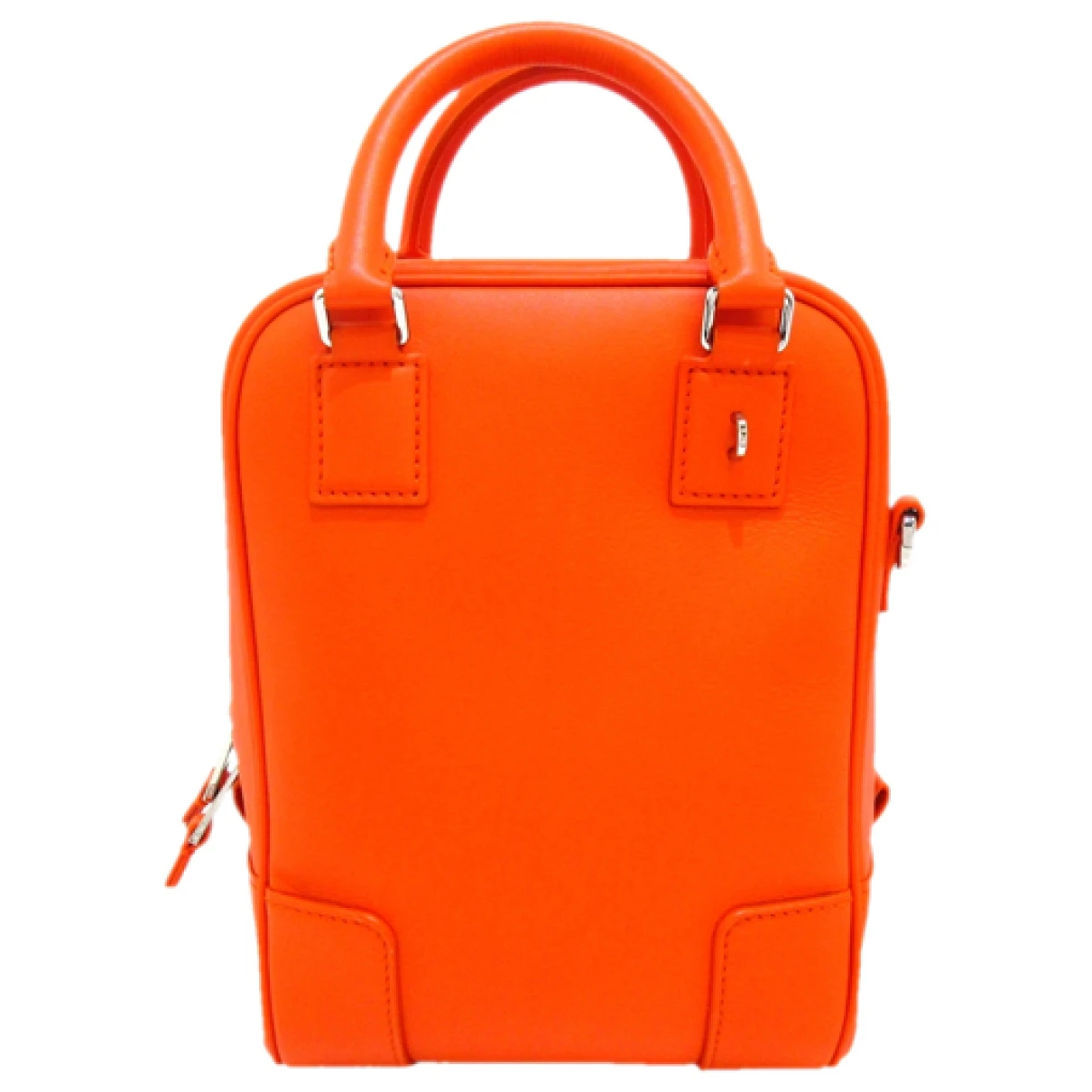 Pre-owned Loewe Amazona Leather Handbag In Orange