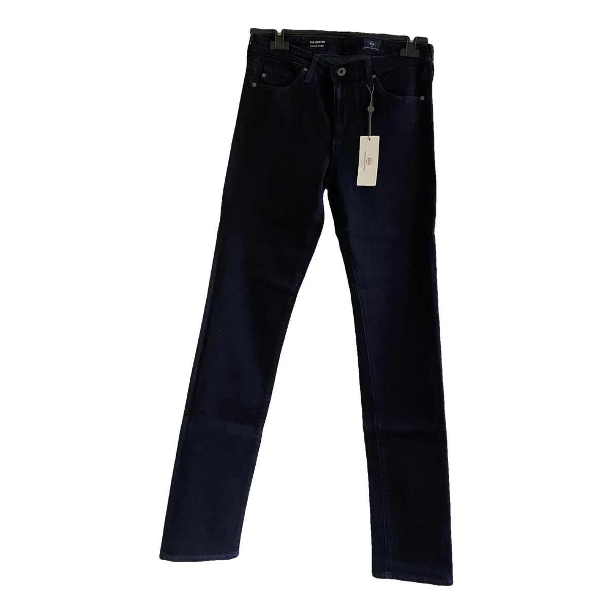 Pre-owned Ag Straight Jeans In Blue