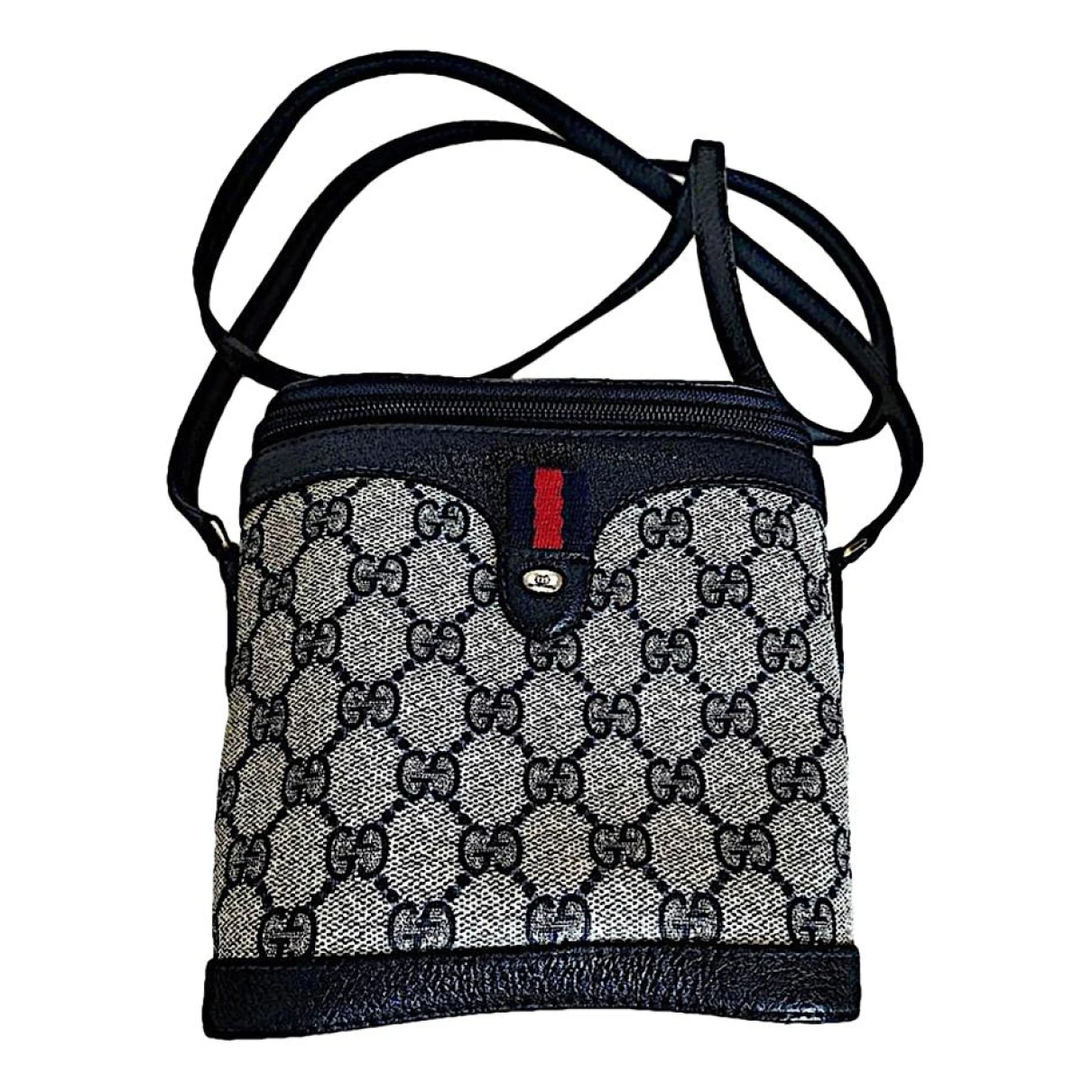 Pre-owned Gucci Cloth Crossbody Bag In Blue