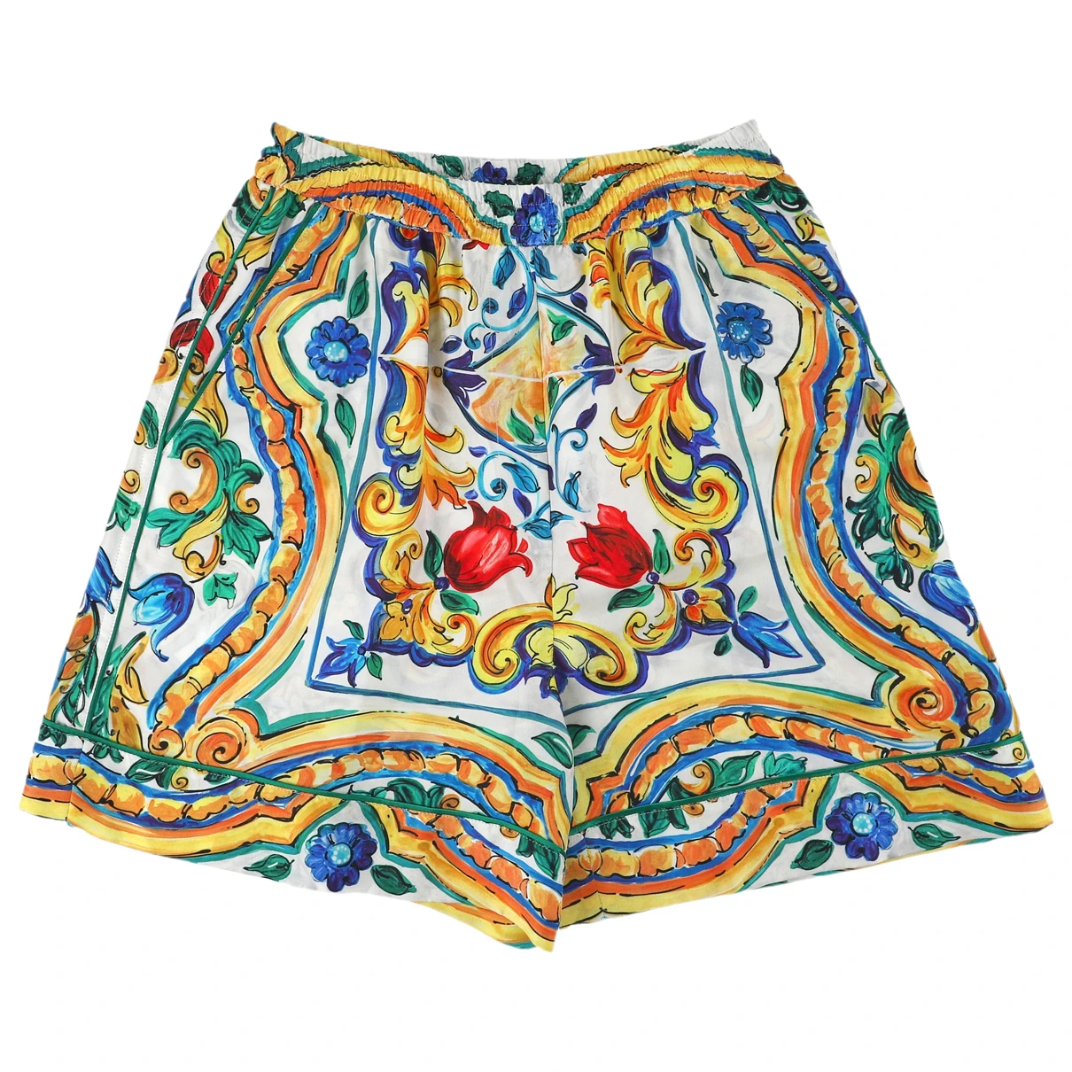 Pre-owned Dolce & Gabbana Silk Bermuda In Multicolour