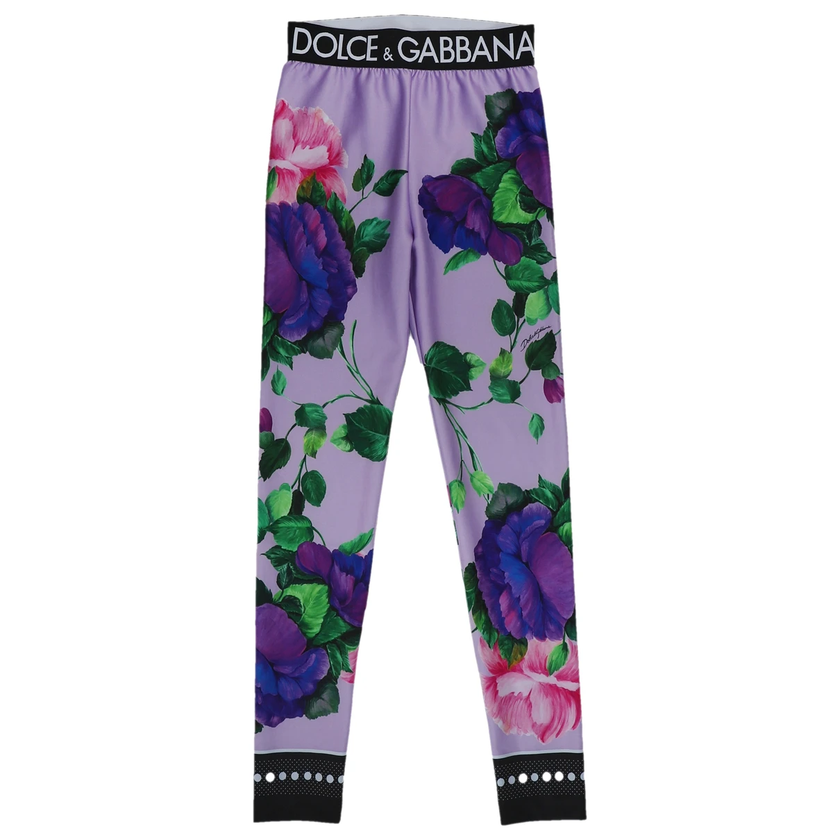 Pre-owned Dolce & Gabbana Leggings In Purple