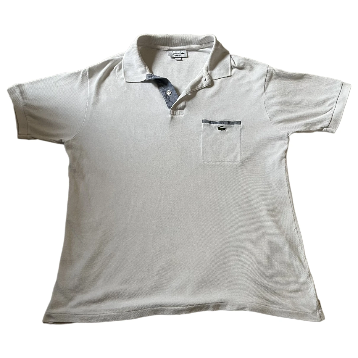 Pre-owned Lacoste Polo Shirt In White