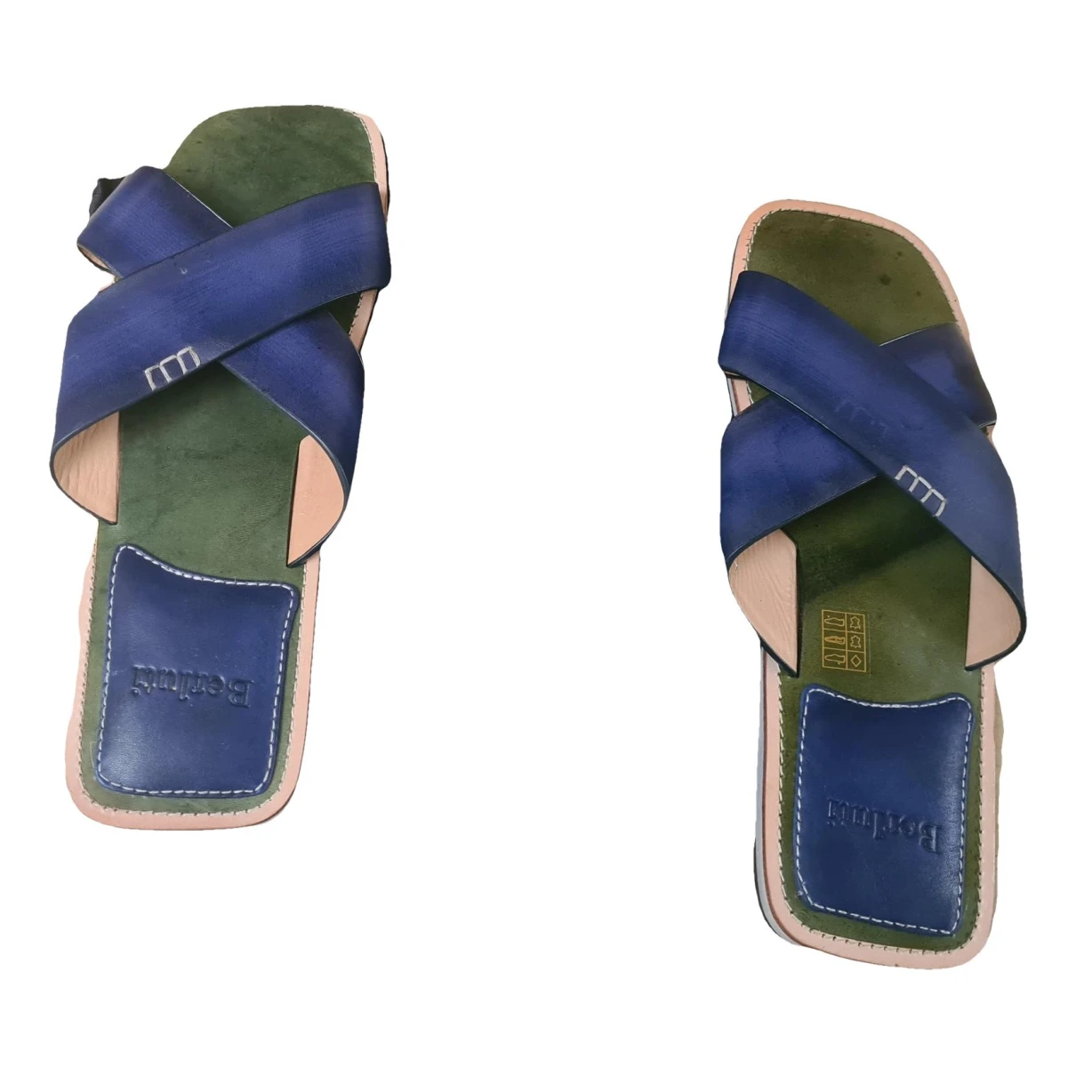 Pre-owned Berluti Leather Sandals In Blue