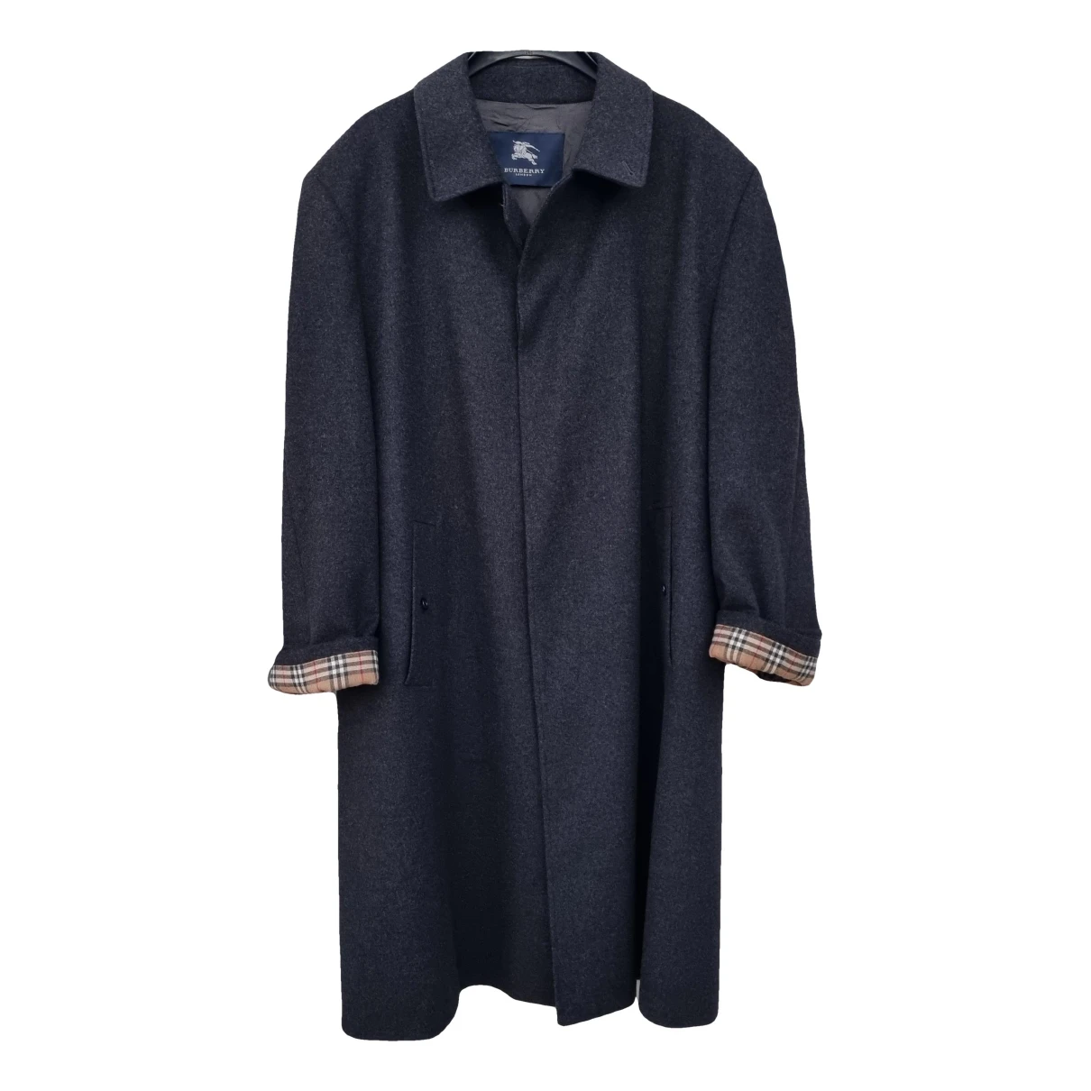 Pre-owned Burberry Cashmere Coat In Anthracite