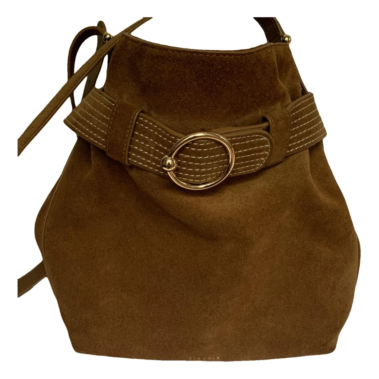 Pre-owned Claudie Pierlot Leather Handbag In Brown