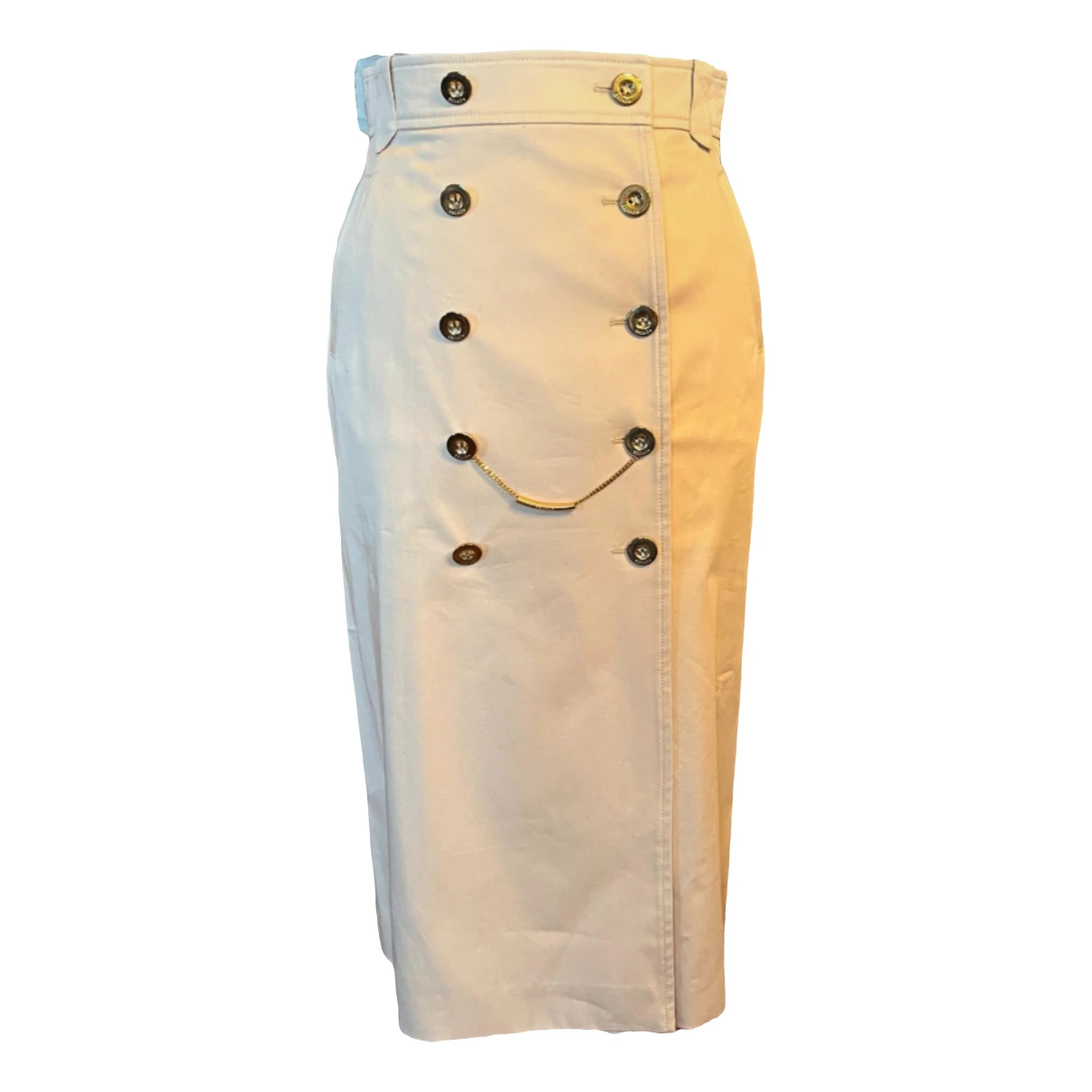 Pre-owned Escada Mid-length Skirt In Ecru