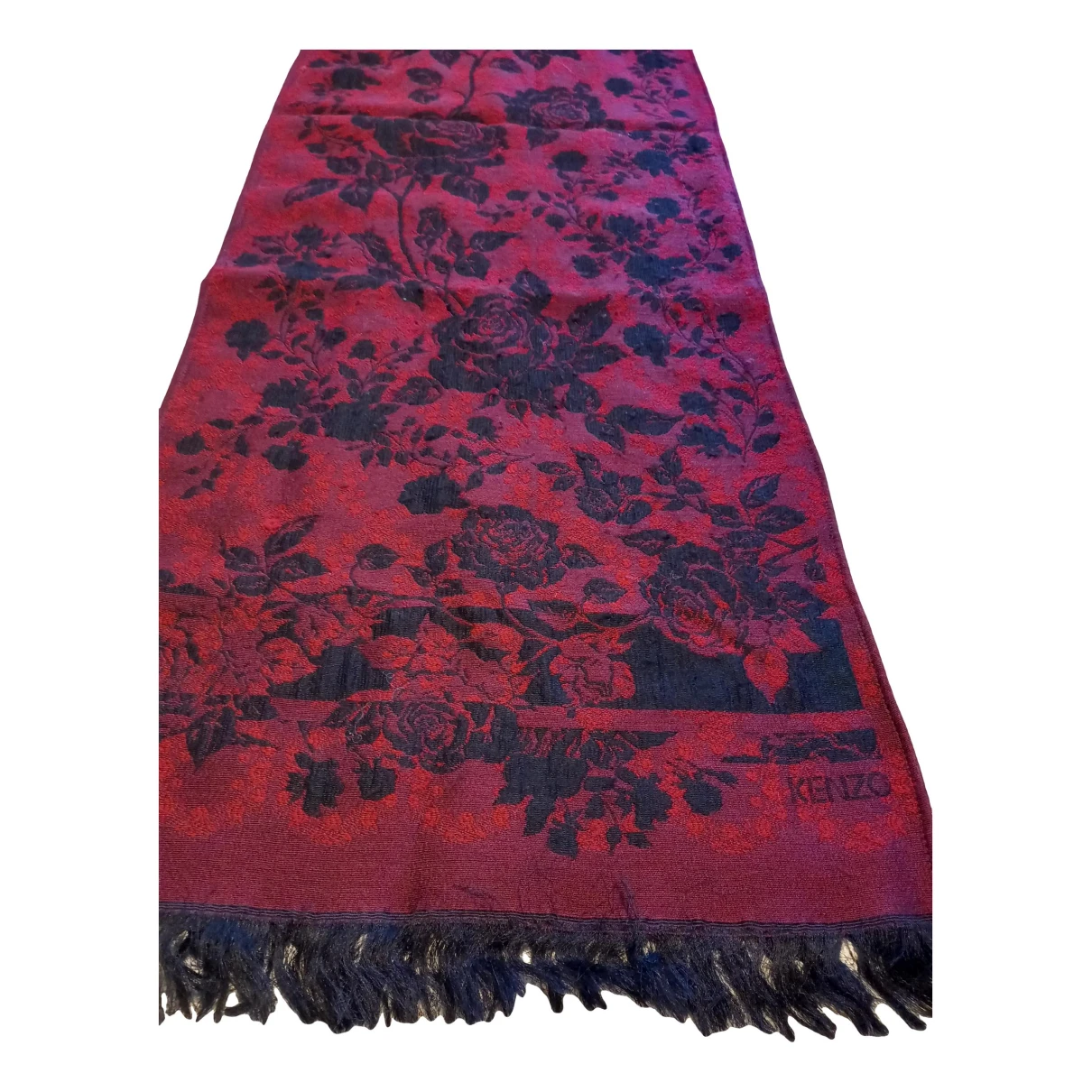 Pre-owned Kenzo Wool Scarf In Red