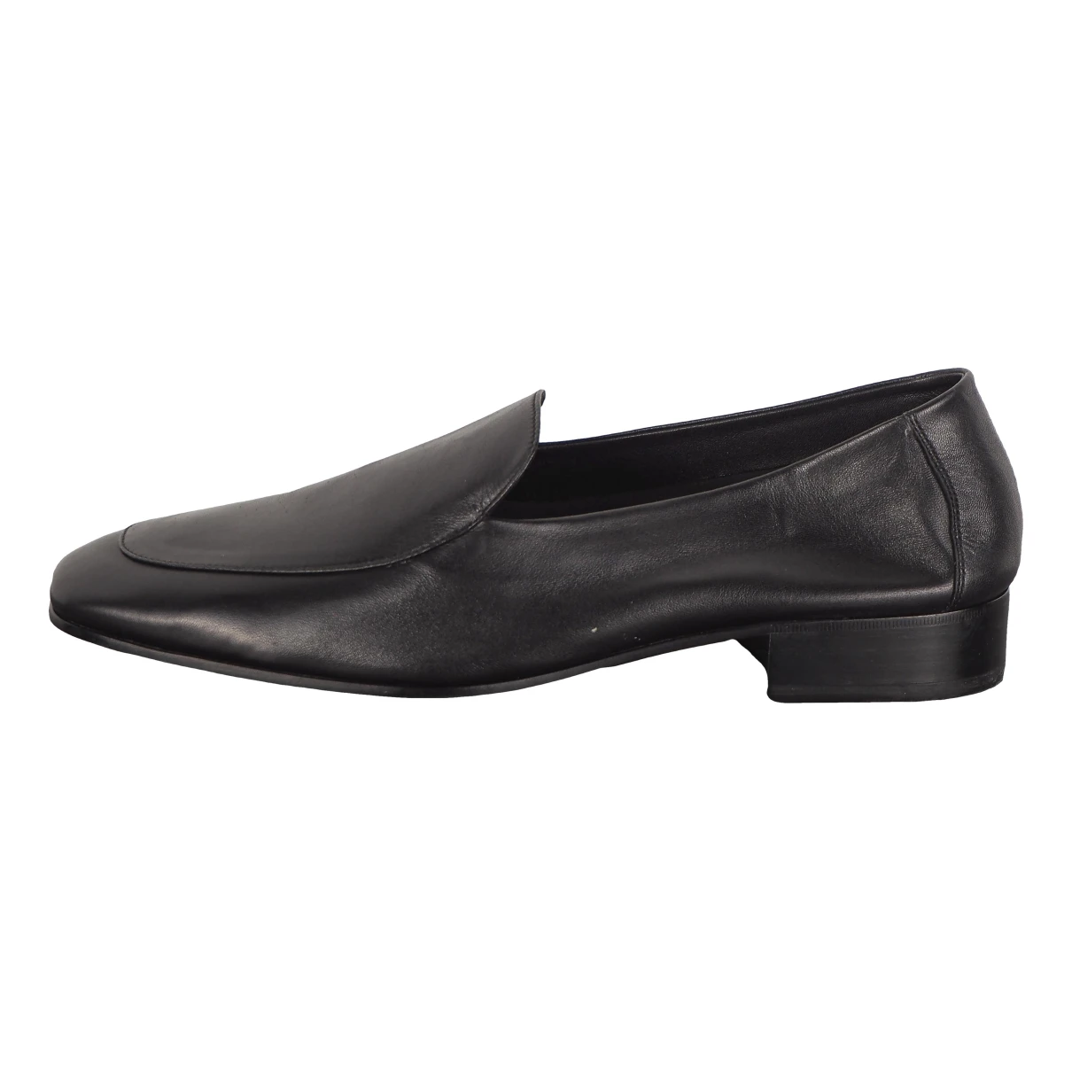 Pre-owned Sandro Leather Flats In Black