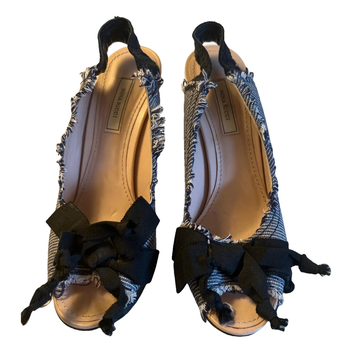 Pre-owned Nina Ricci Cloth Sandals In Blue