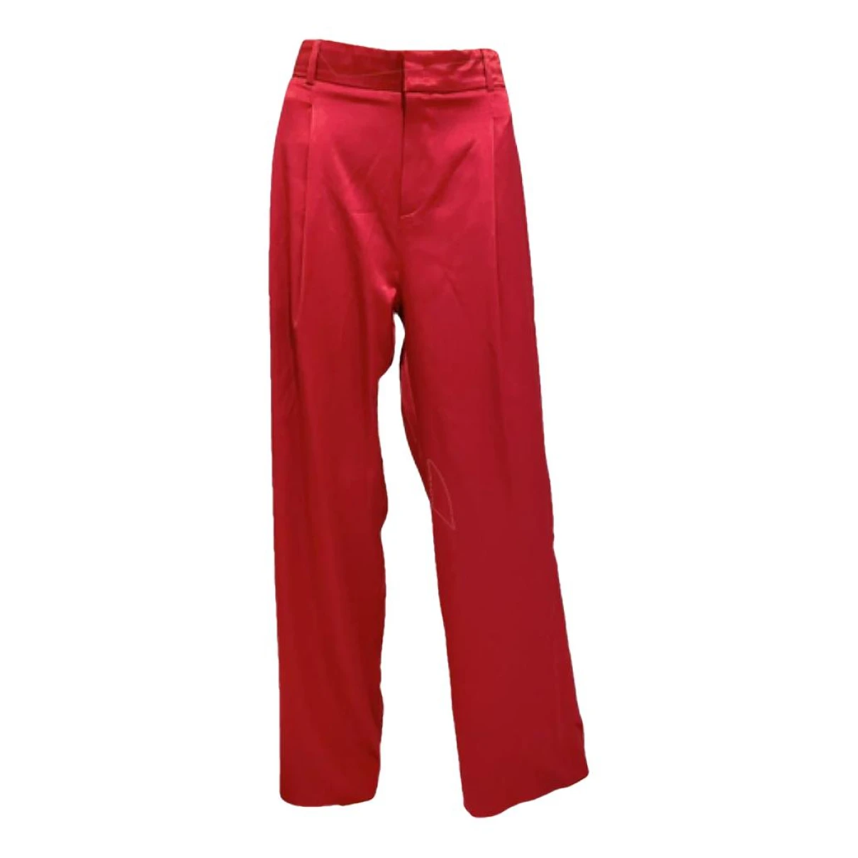 Pre-owned Max Mara Silk Large Pants In Red