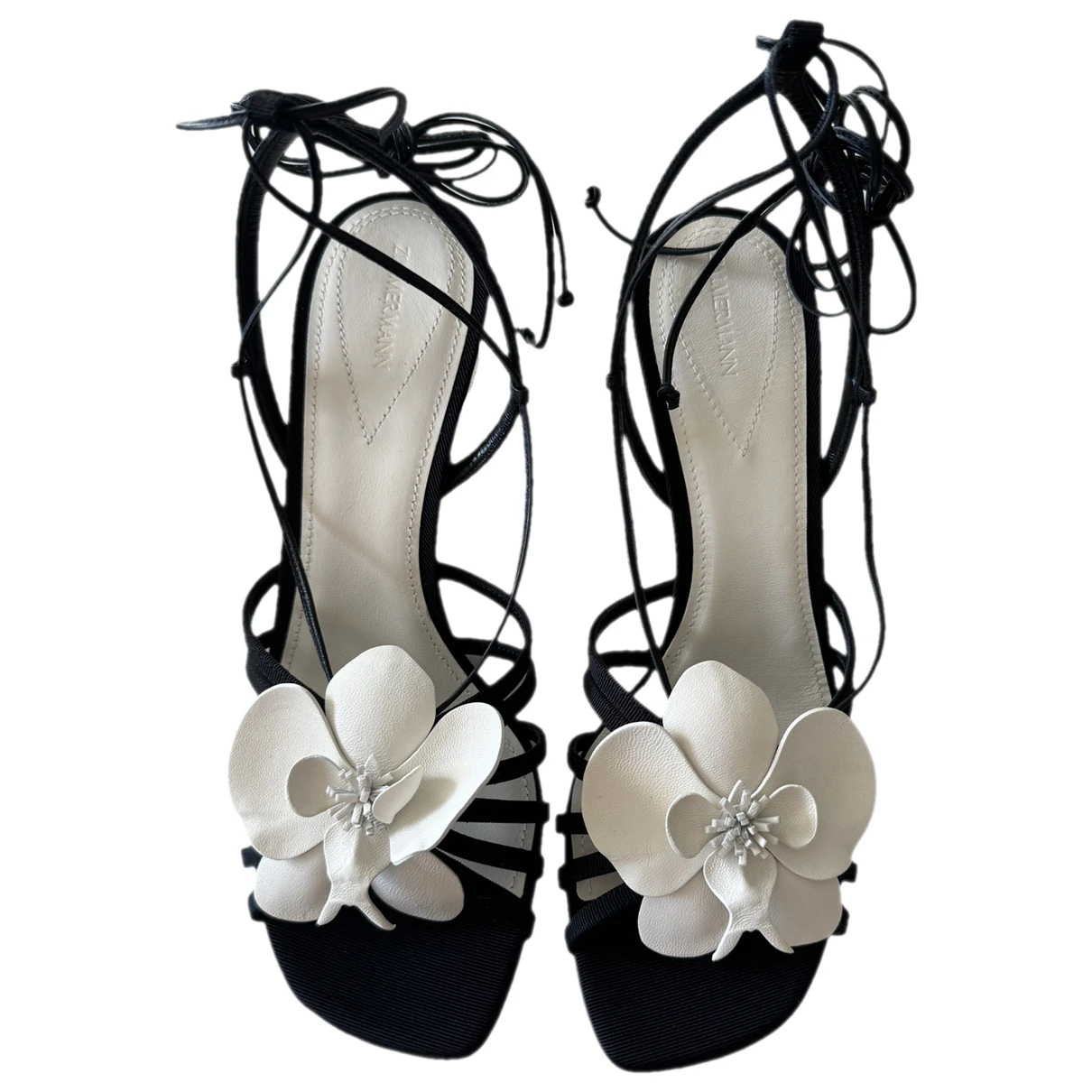 Pre-owned Zimmermann Leather Sandal In White