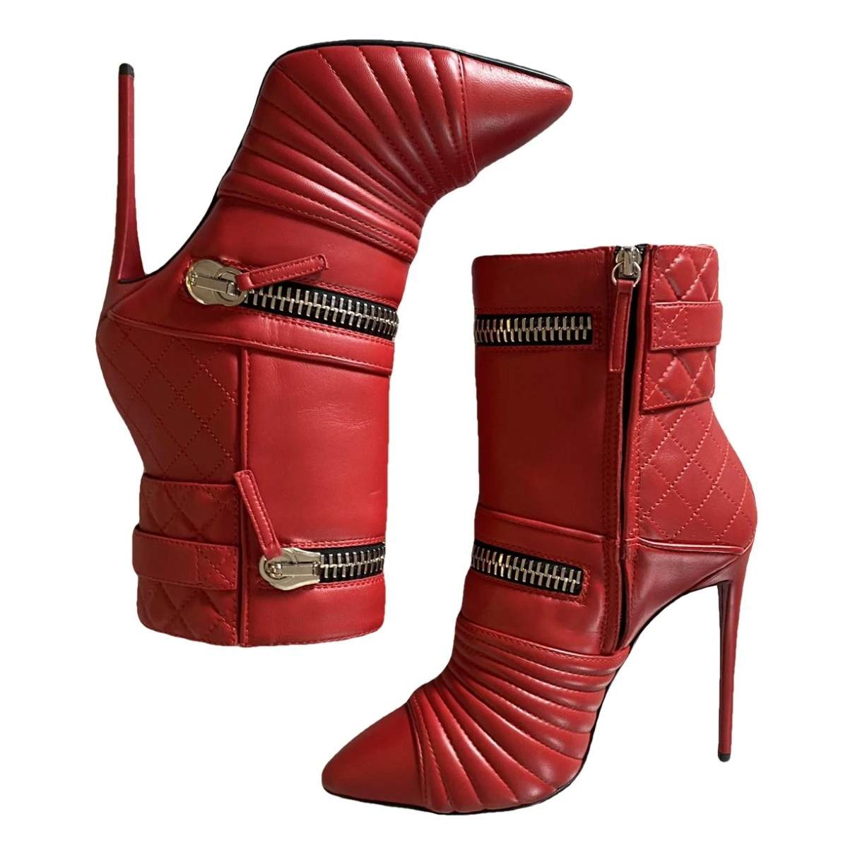 Pre-owned Giuseppe Zanotti Leather Heels In Red