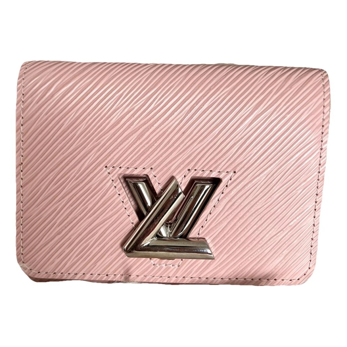Pre-owned Louis Vuitton Twist Leather Wallet In Pink