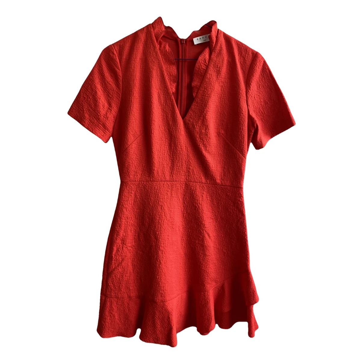 Pre-owned Sandro Mini Dress In Red