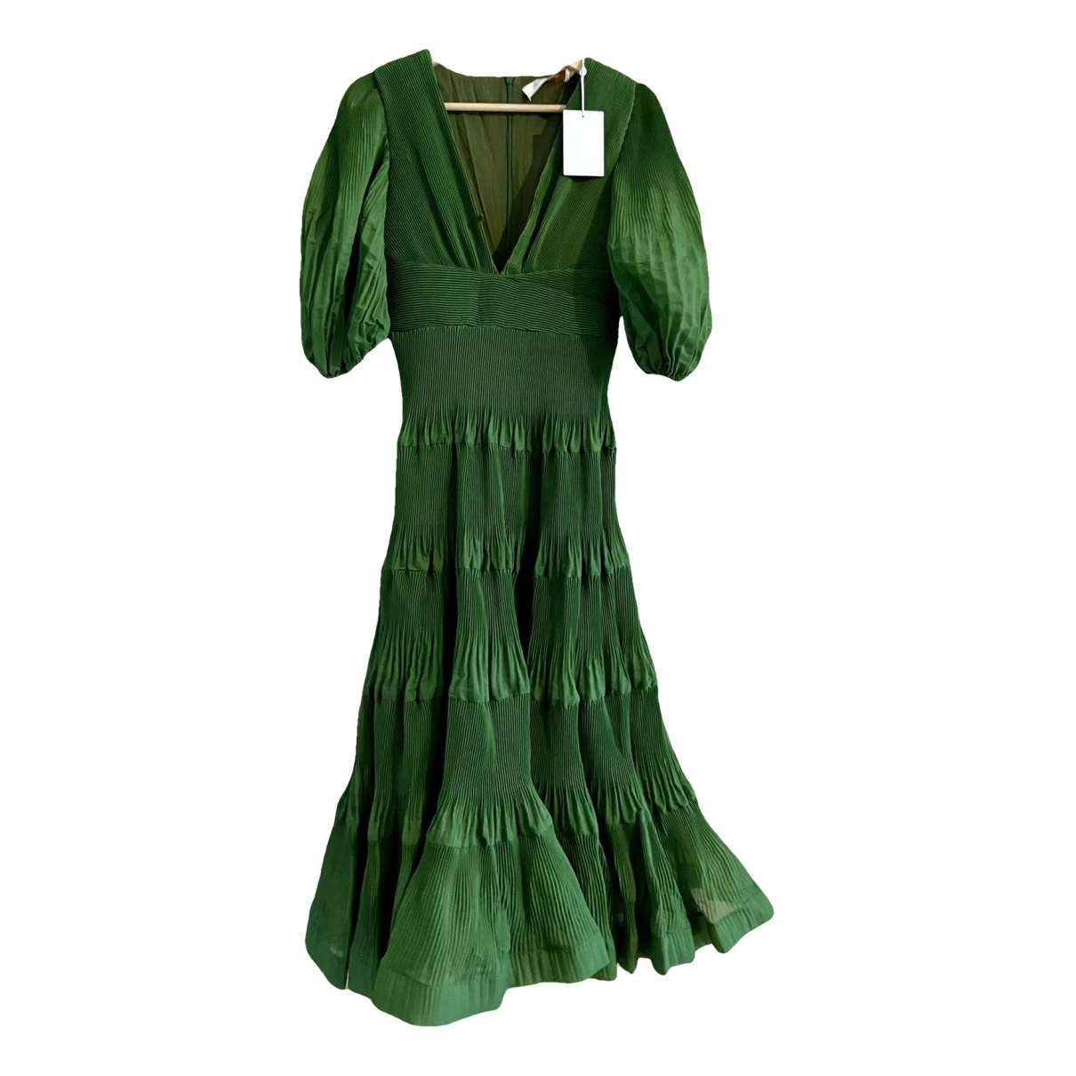 Pre-owned Zimmermann Dress In Green