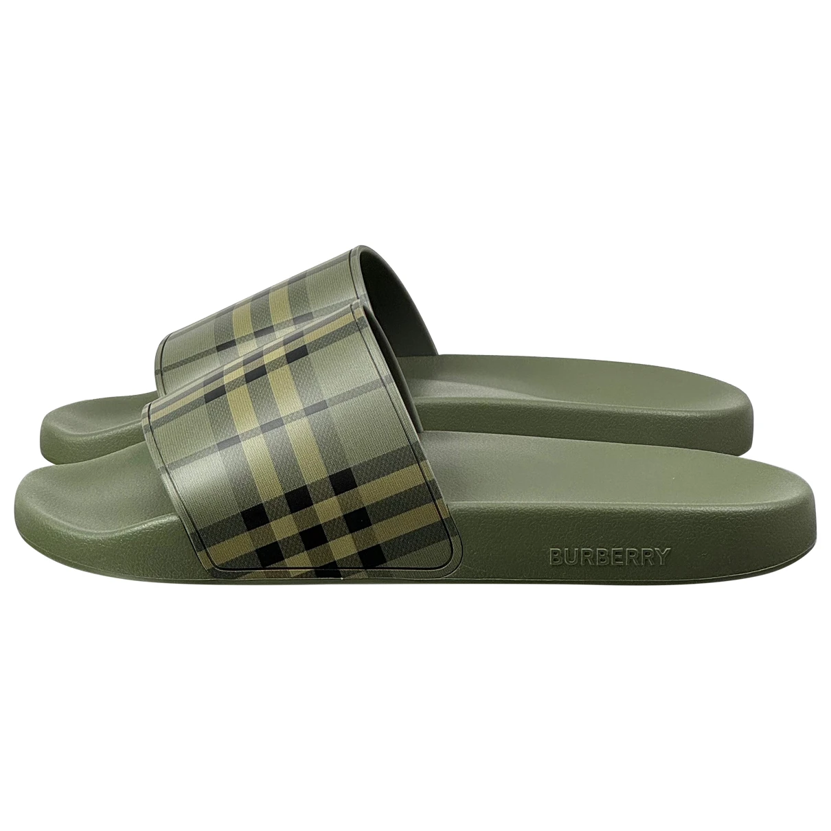 Pre-owned Burberry Sandals In Green