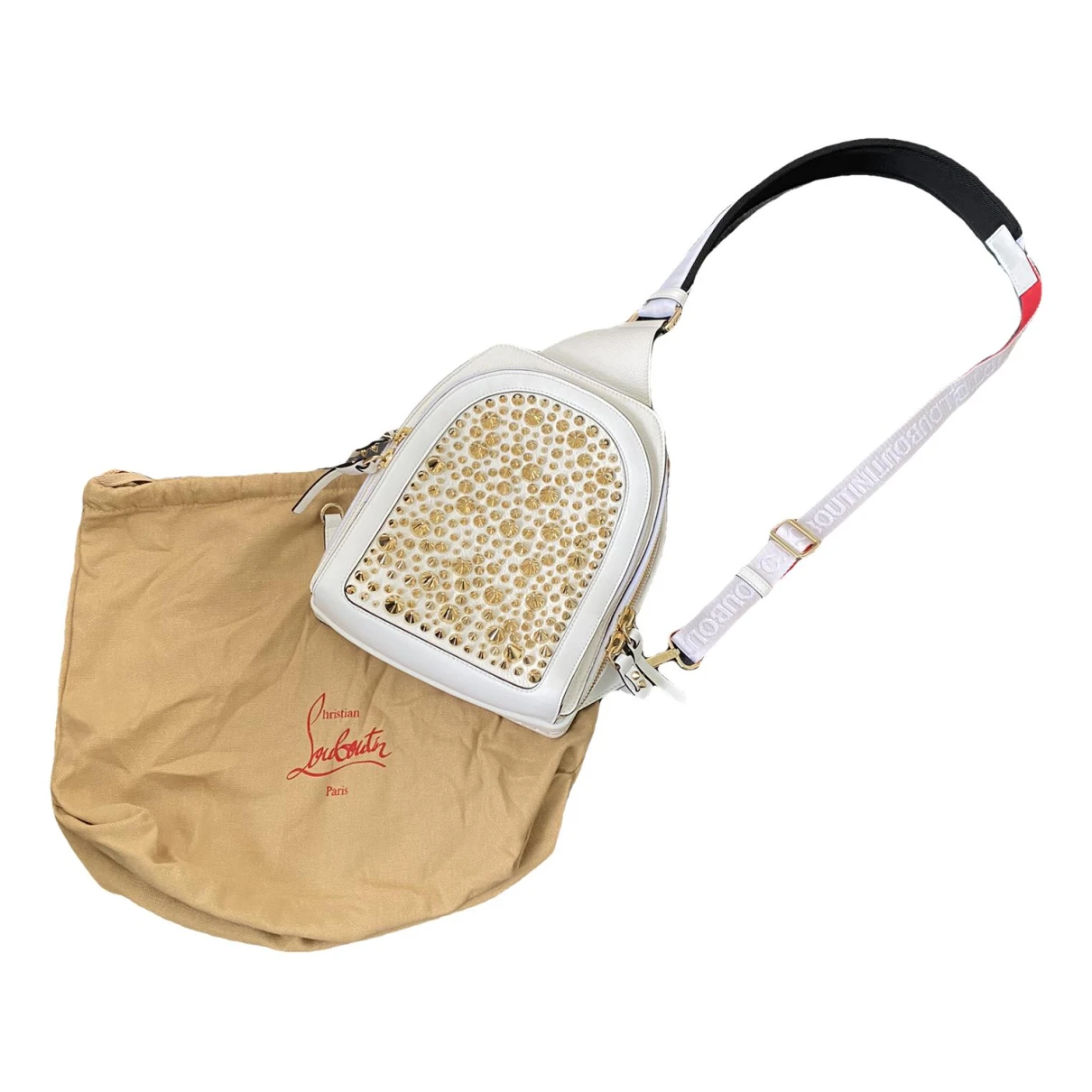 Pre-owned Christian Louboutin Leather Small Bag In White