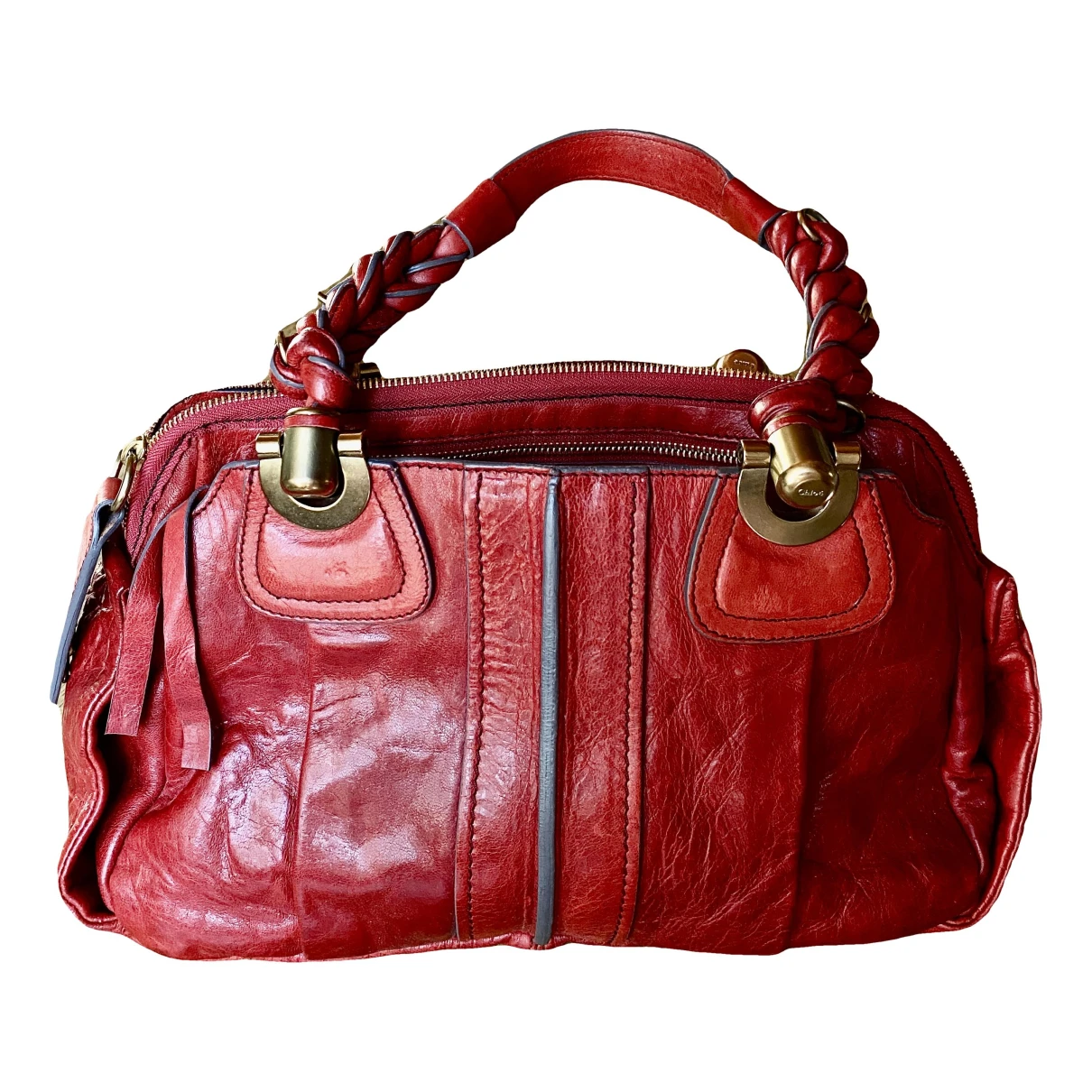 Pre-owned Chloé Hã©loise Leather Handbag In Red