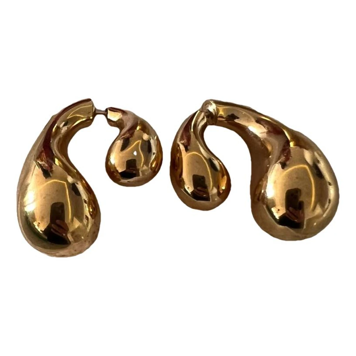 Pre-owned Bottega Veneta Earrings In Gold