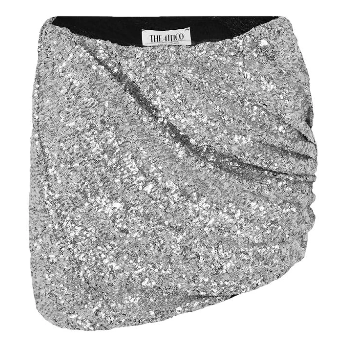 Pre-owned Attico Mini Skirt In Silver