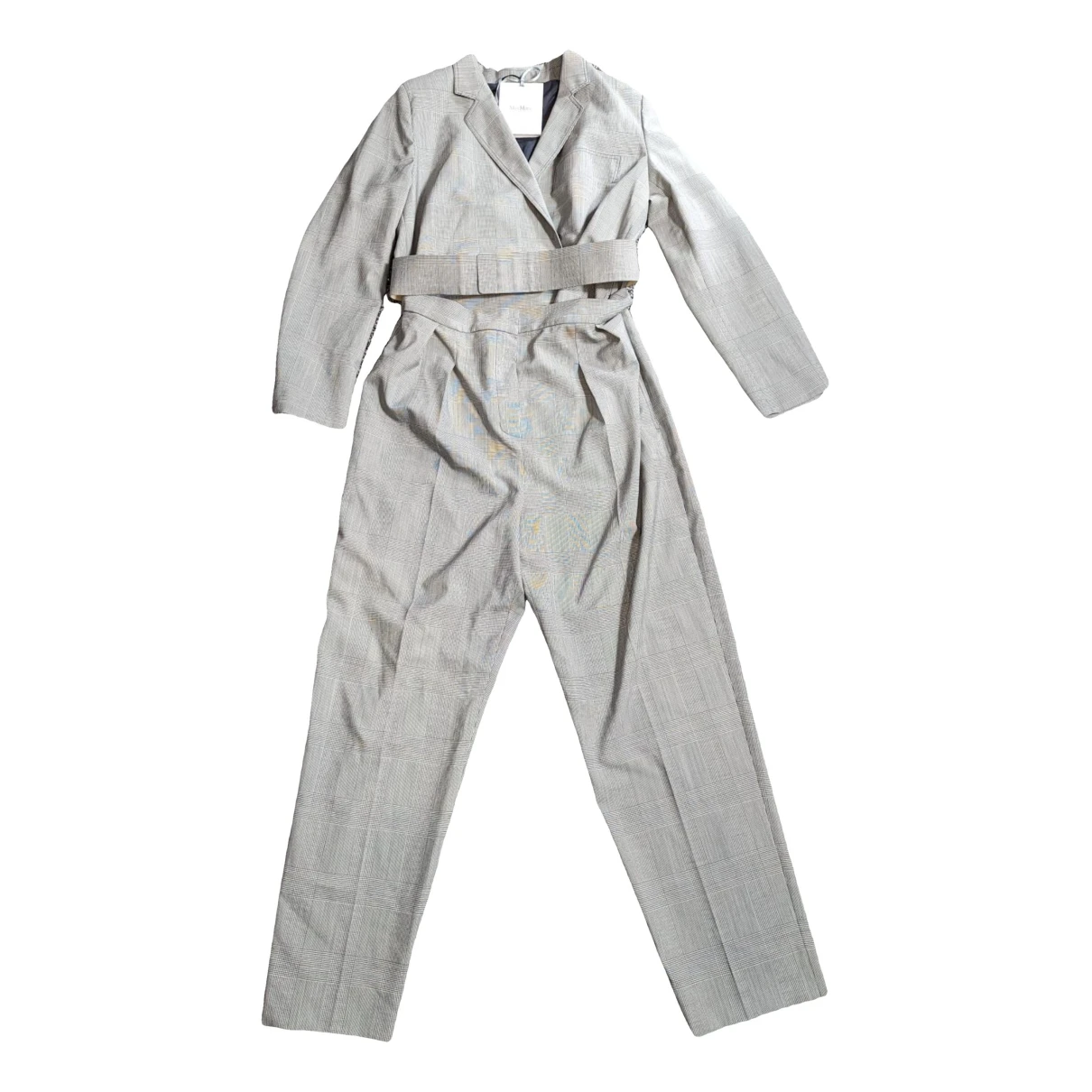 Pre-owned Max Mara Wool Jumpsuit In Grey